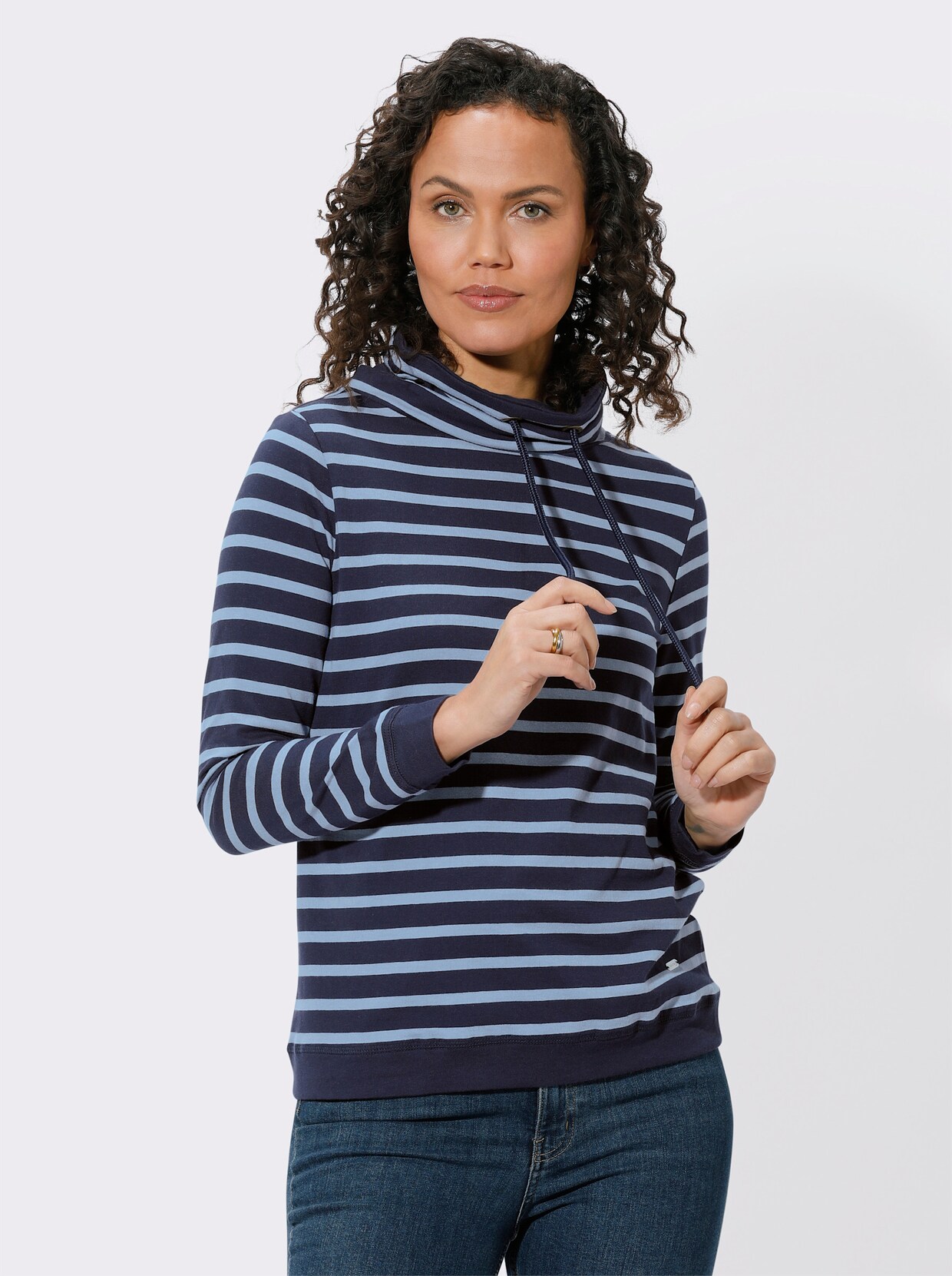 Sweatshirt - marine-taubenblau