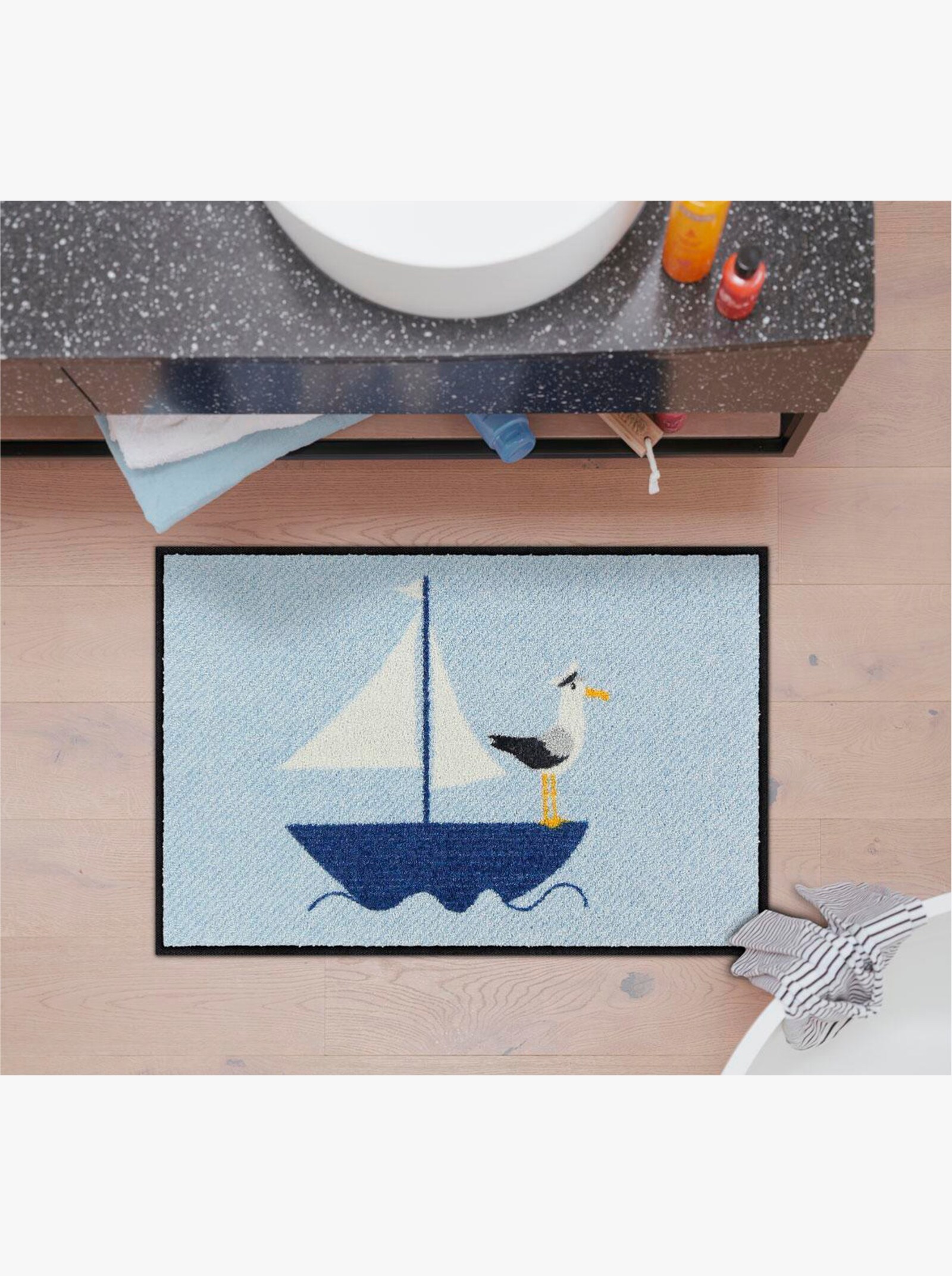 Salonloewe Fußmatte - blau-bedruckt