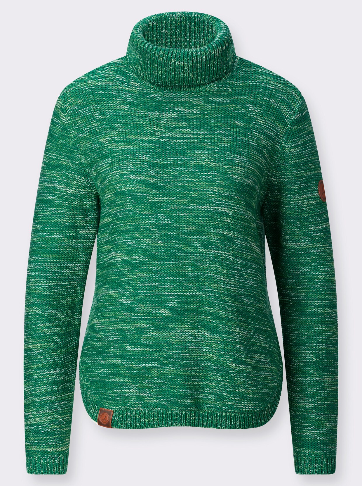 Pullover - groen gemêleerd