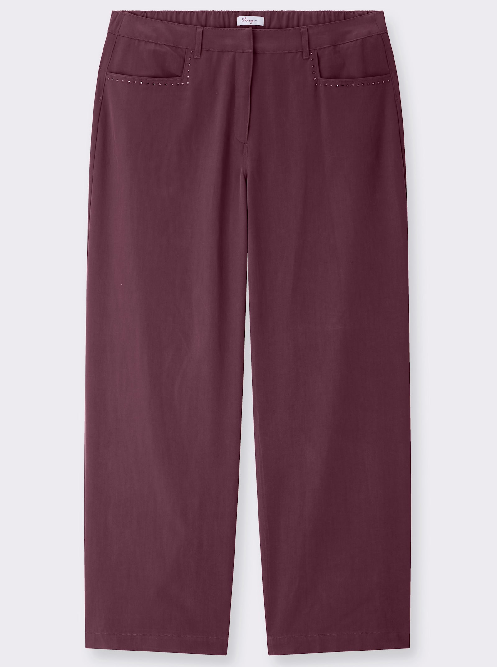 sheego Hose in weiter Form - burgund