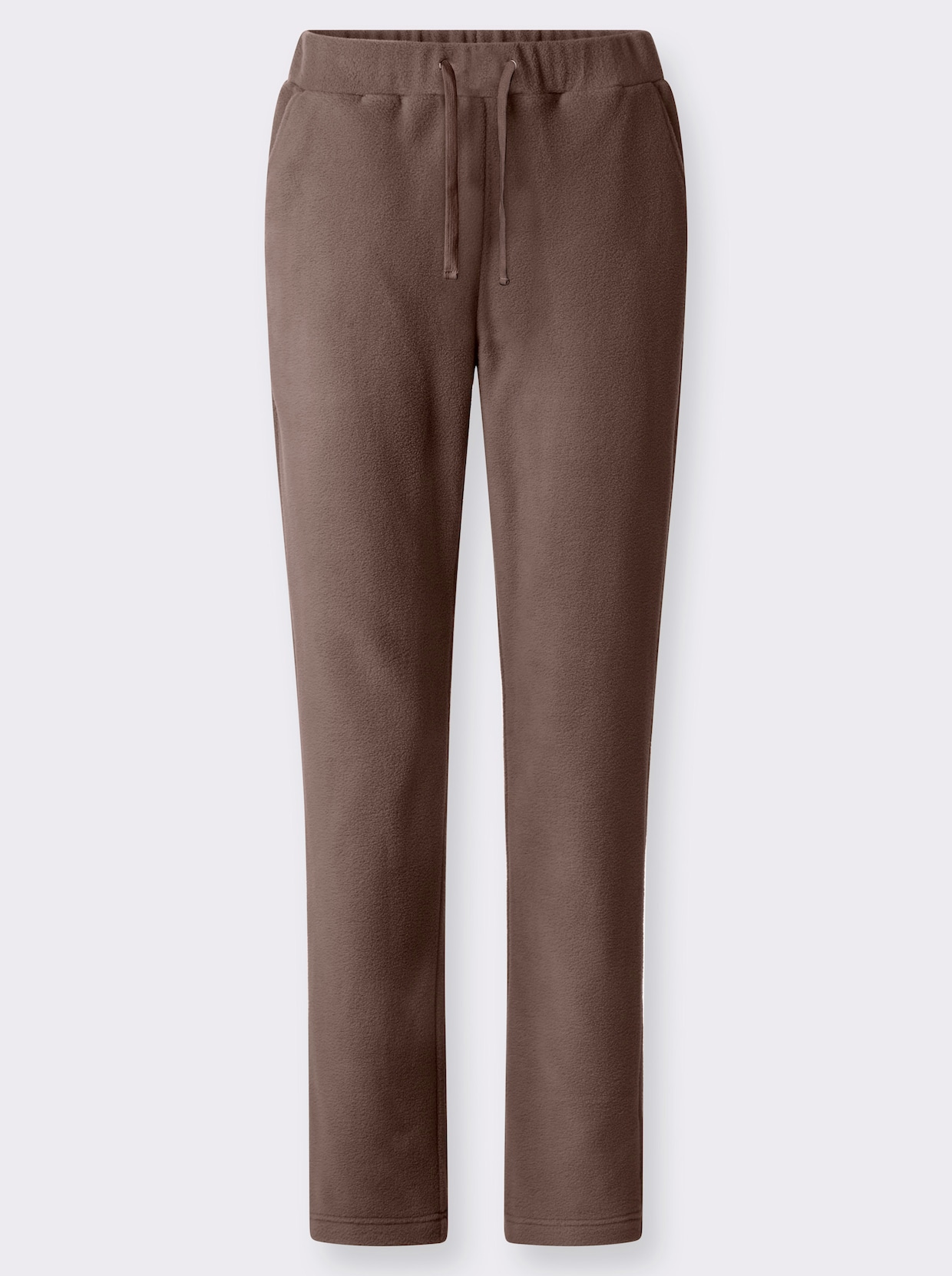 Fleecehose mit Rundum-Dehnbund - schoko