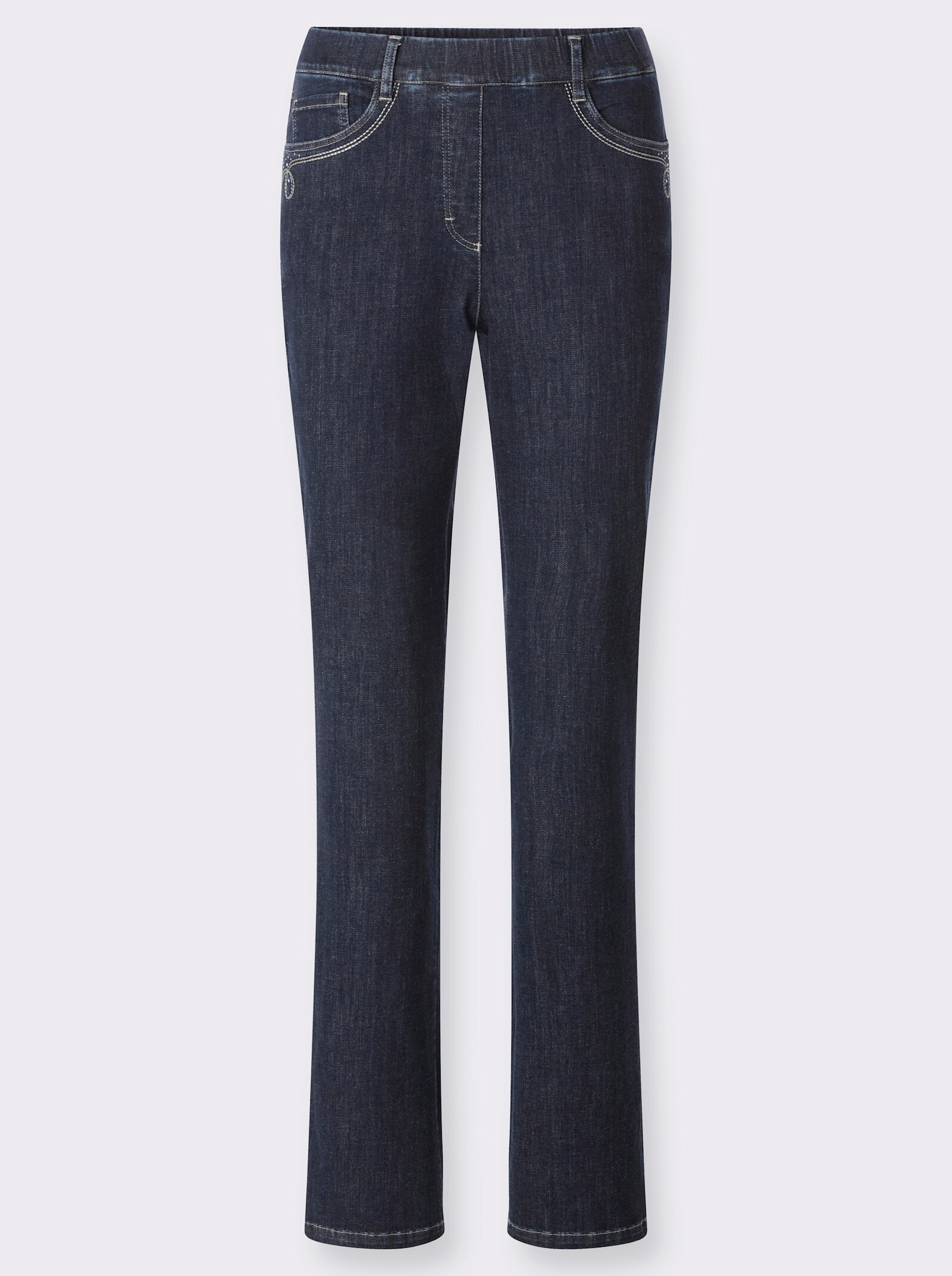 Jeans mit Rundum-Dehnbund - dark blue