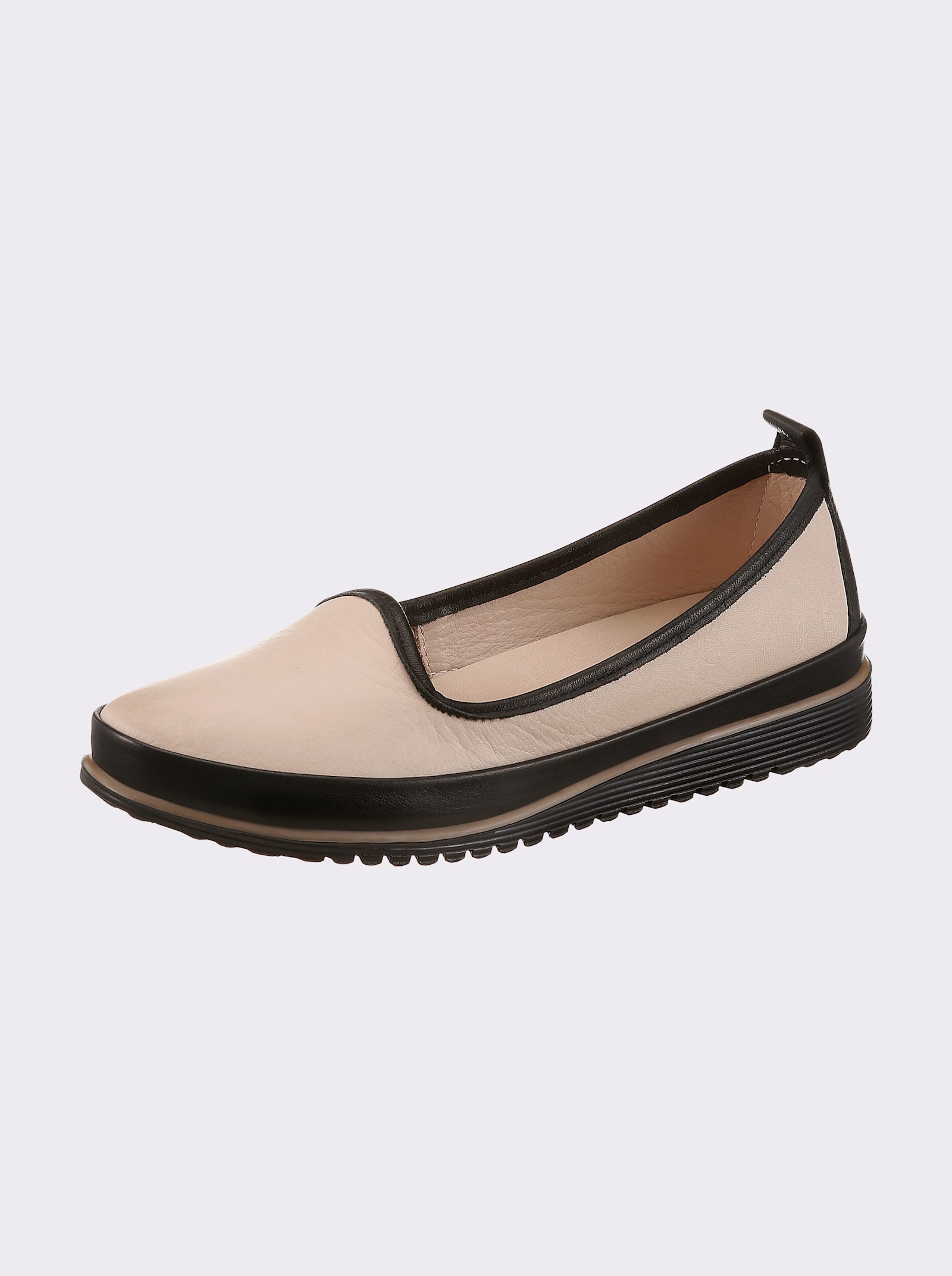 Andrea Conti Slipper - creme-schwarz