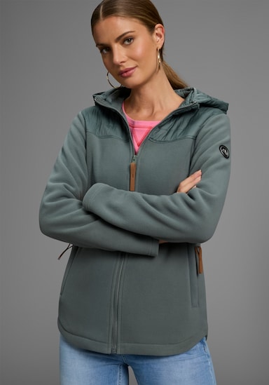 Hybridjacke - grün-grau