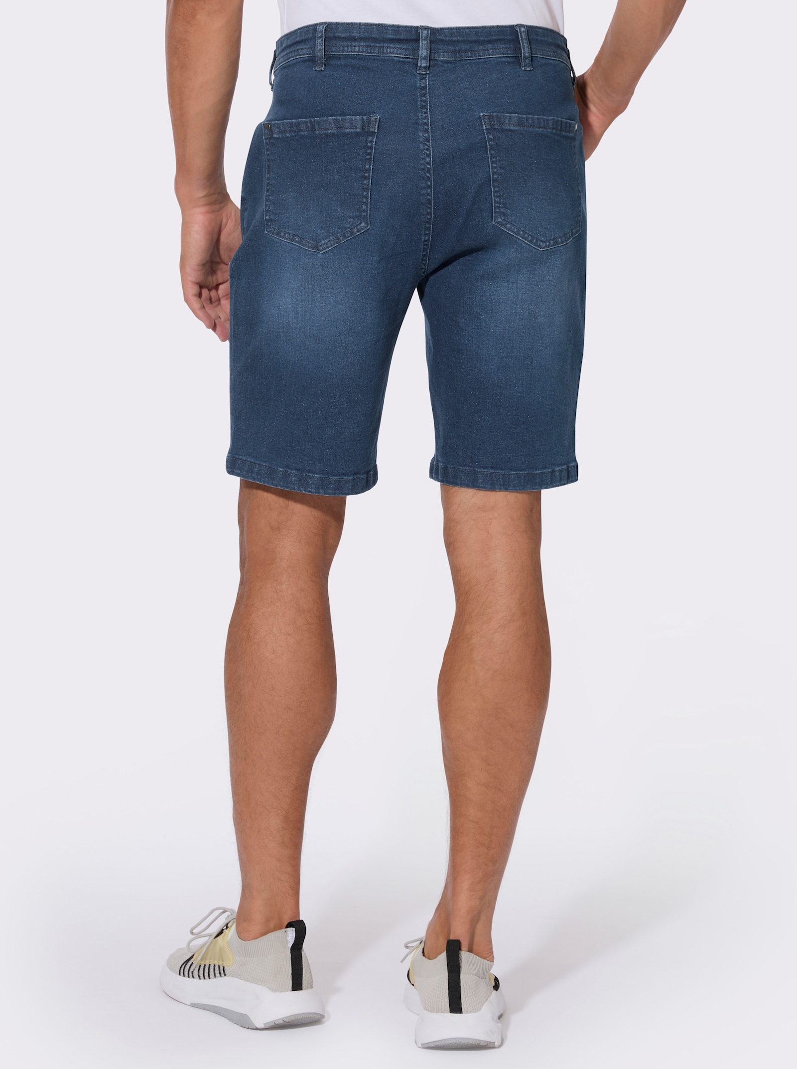 Jeansbermudas im 5-Pocket-Stil - blue-stone-washed