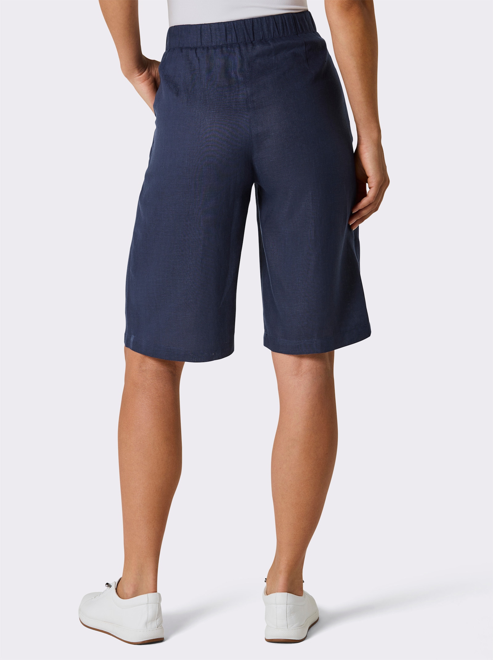 CREATION L PREMIUM Bermudas aus reinem Leinen - marine
