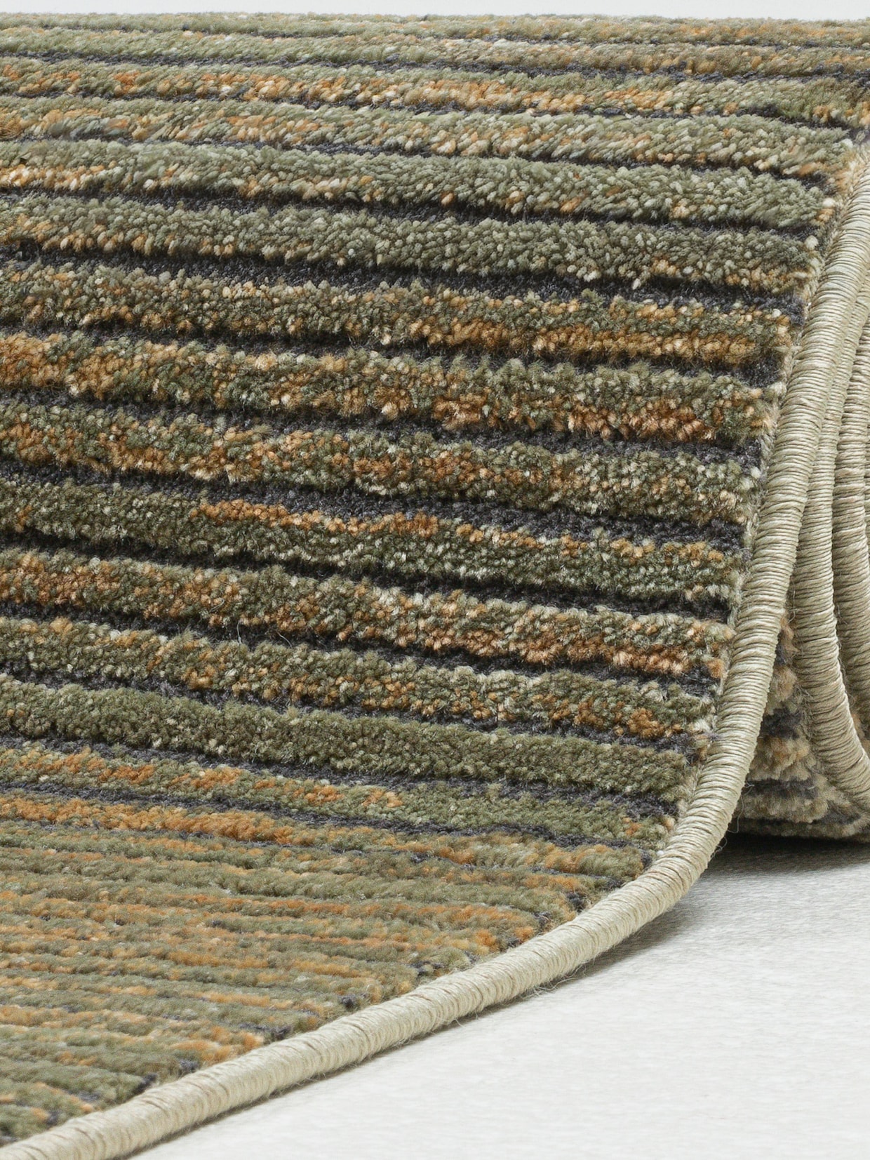 Theko Teppich - grün-meliert