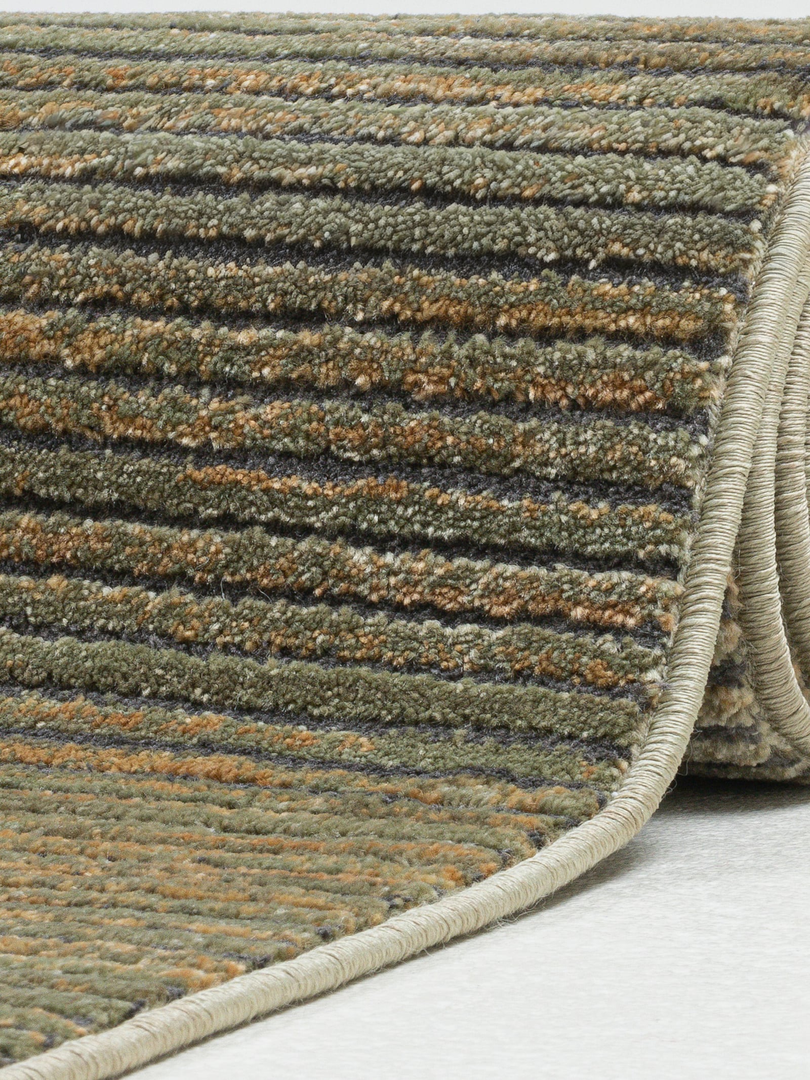 Theko Teppich - grün-meliert