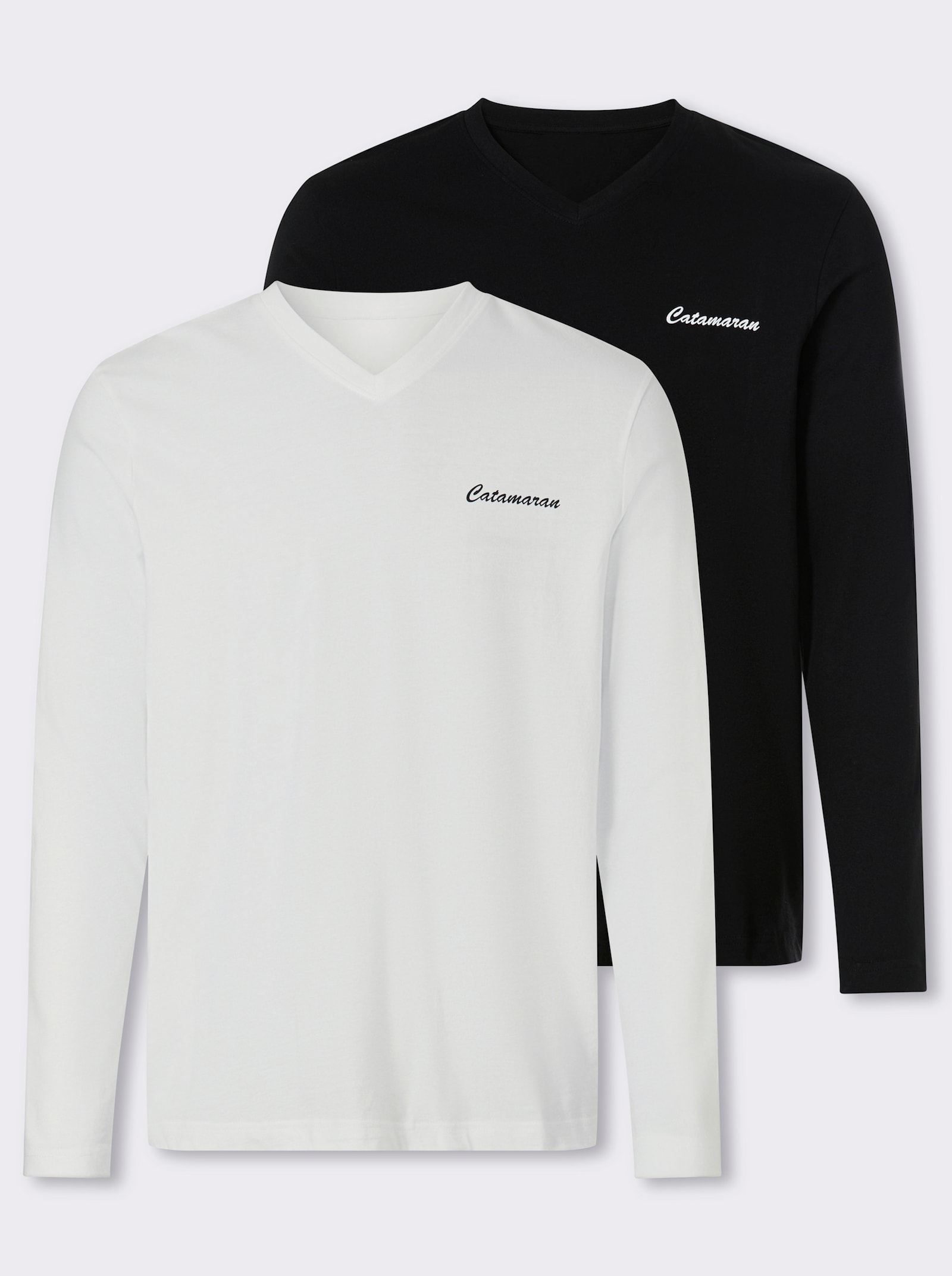 Catamaran Langarmshirt - schwarz + weiß