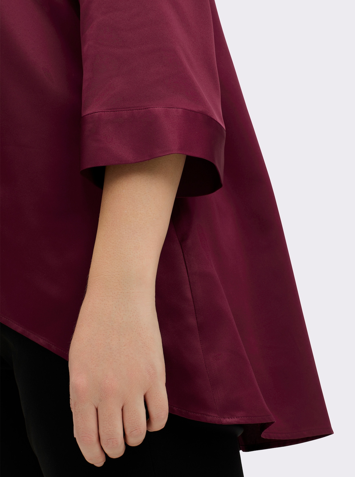 sheego Satinbluse - bordeaux