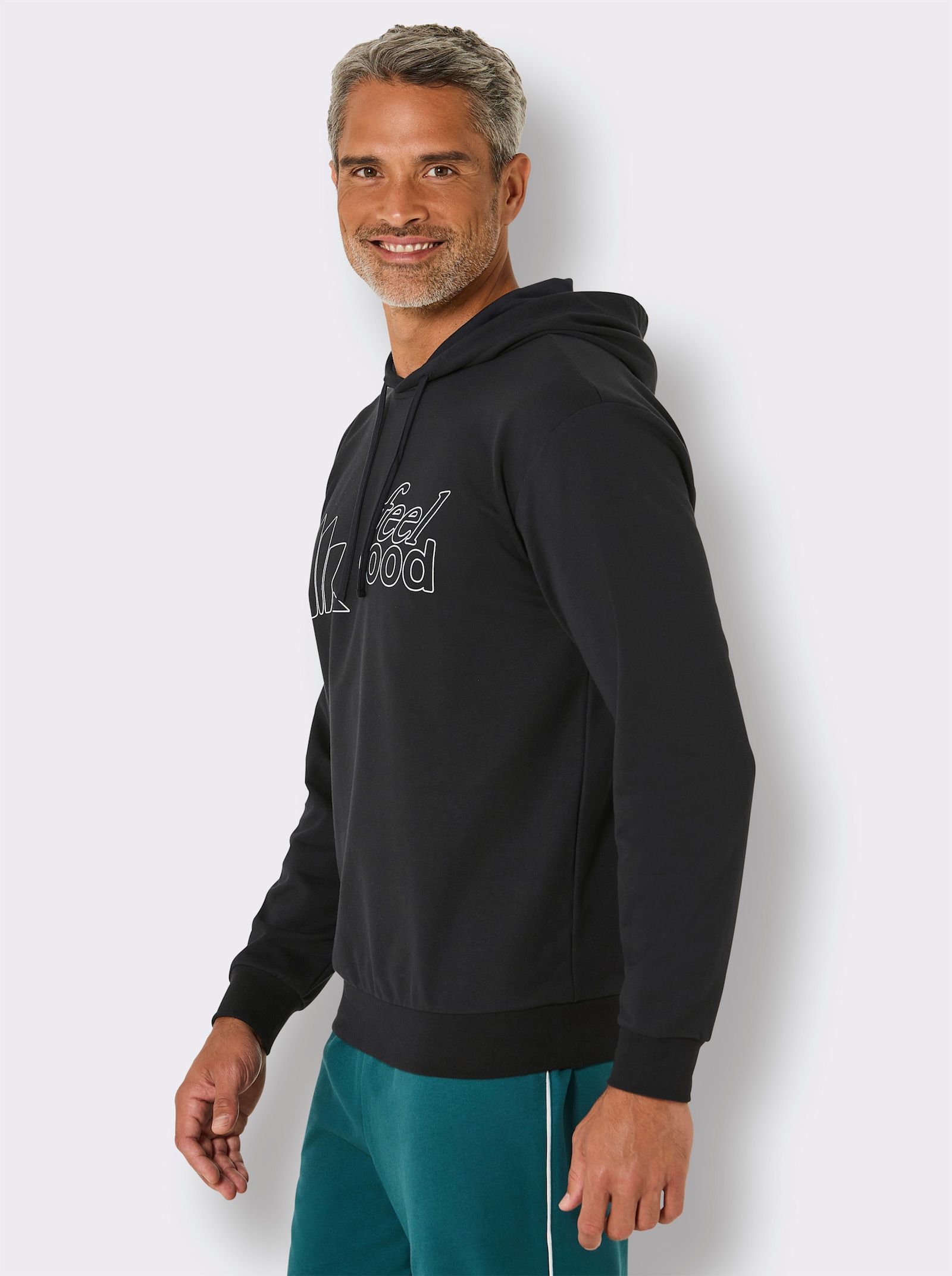 feel good Sweatshirt - schwarz-weiß