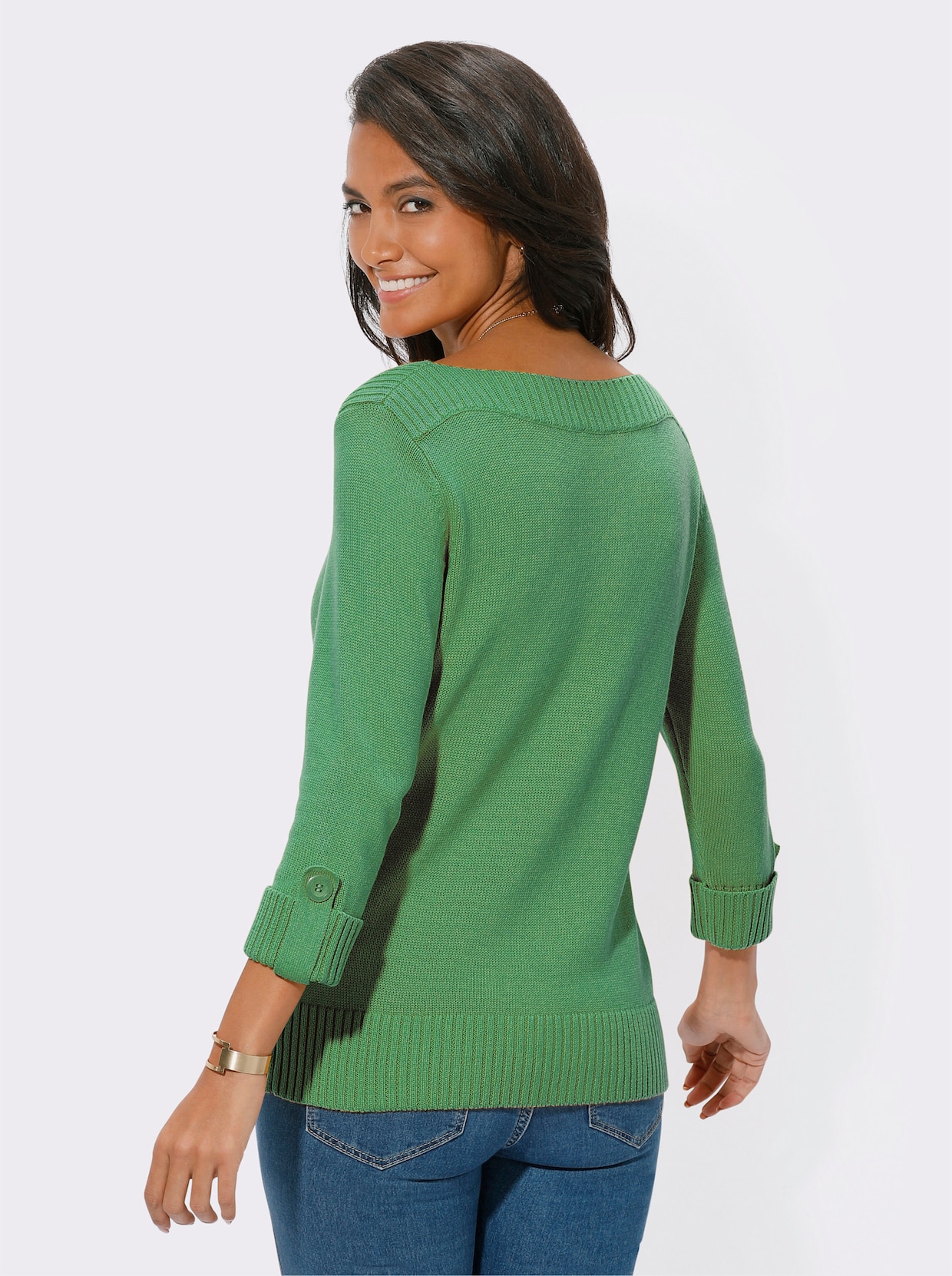 Pullover met 3/4-mouwen - appel