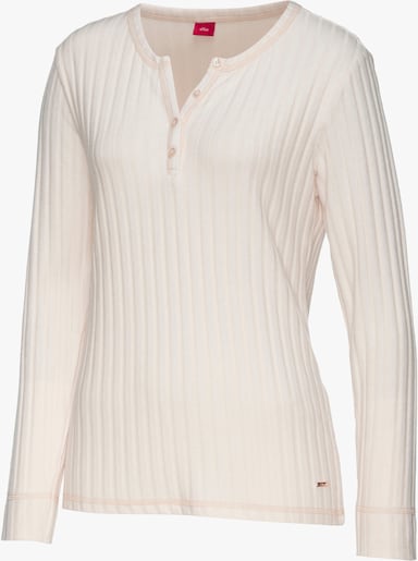 s.Oliver Shirt met lange mouwen - lichtbeige