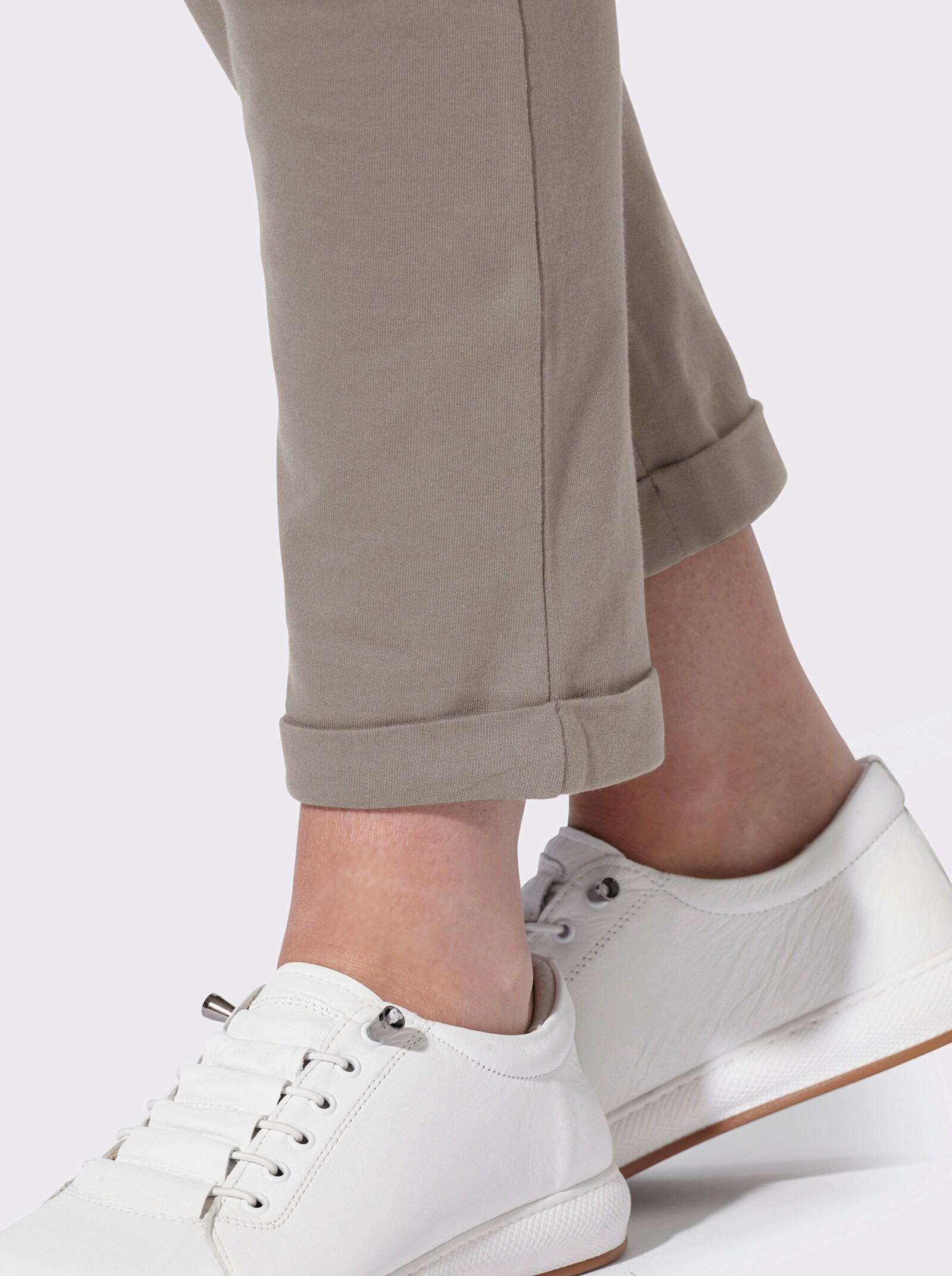 Sweathose mit Rundum-Dehnund - taupe