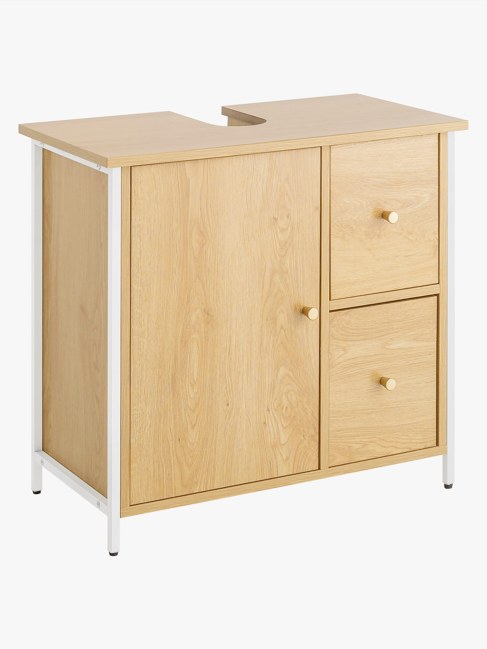 heine home Waschbecken-Unterschrank - weiß-natur