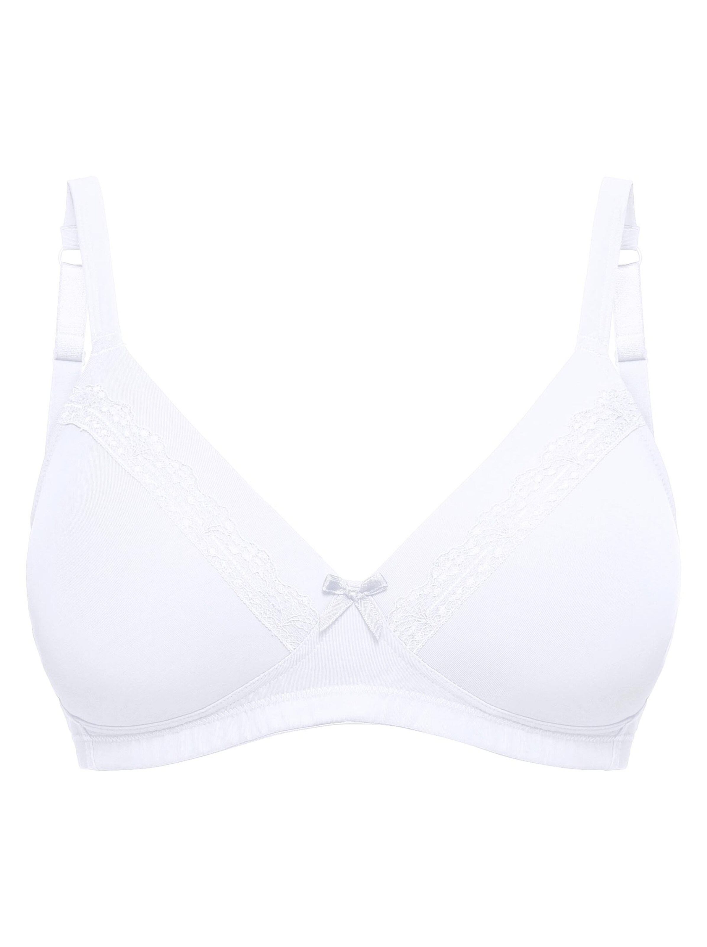 wäschepur Schalen-BH ohne Bügel - weiß + champagner