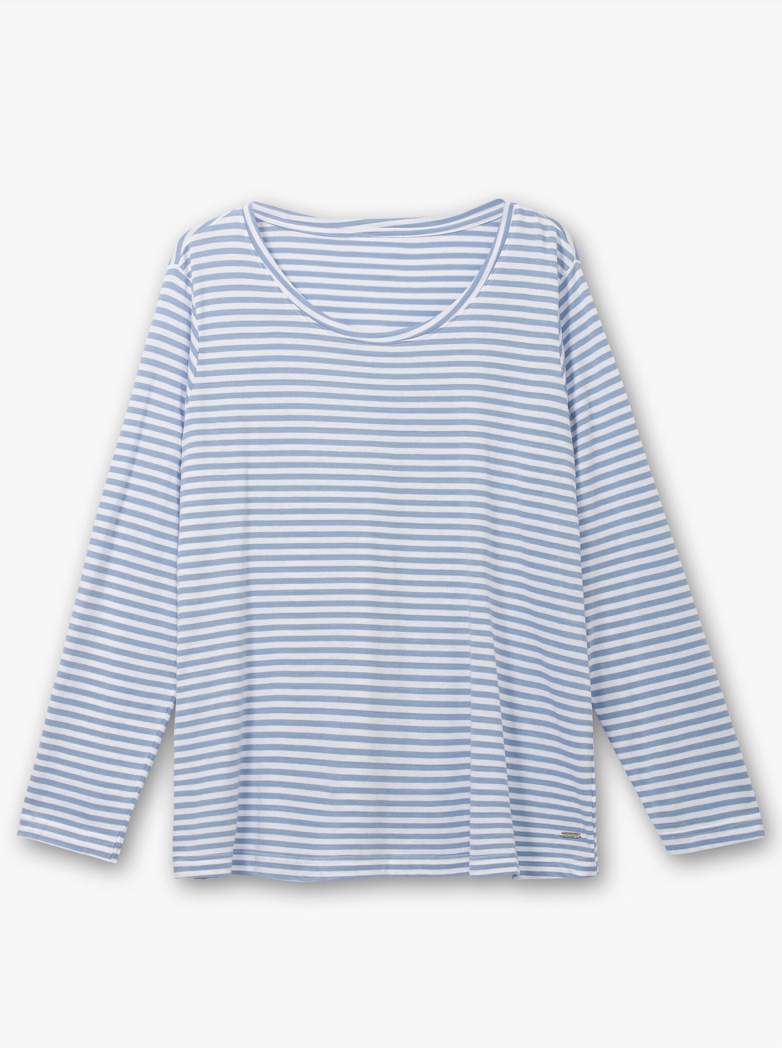 Streifenshirt aus Single-Jersey - bleu-ecru-geringelt