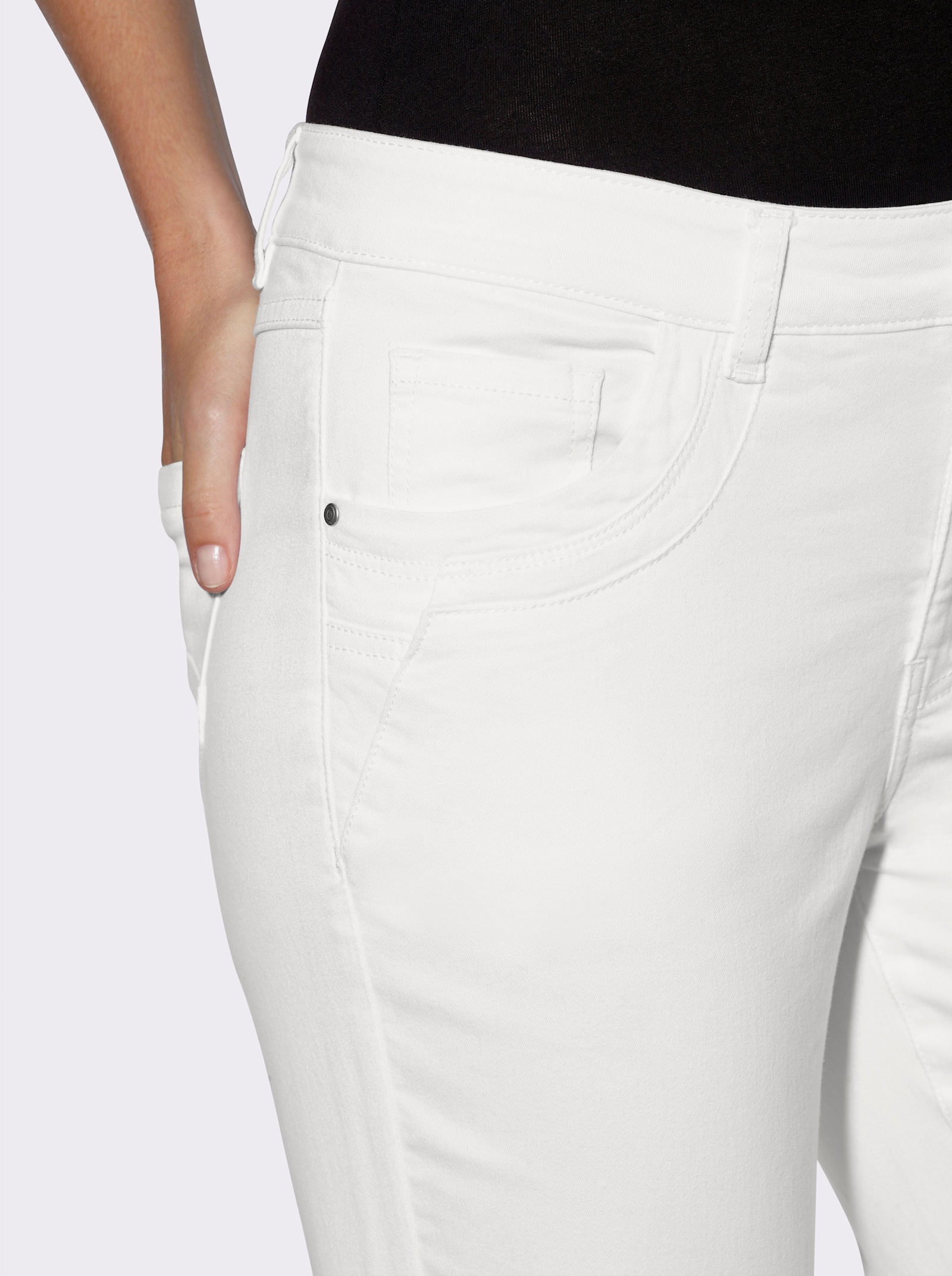 heine Caprijeans im 5-Pocket-Stil - weiß