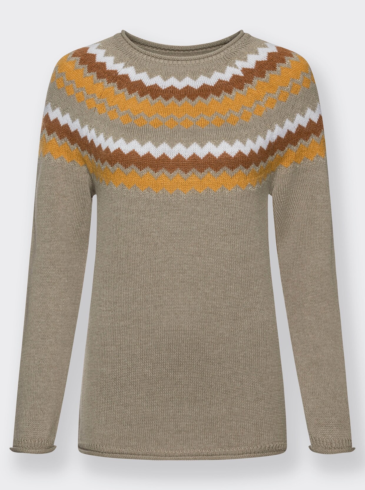 Norwegerpullover - schlamm-gemustert
