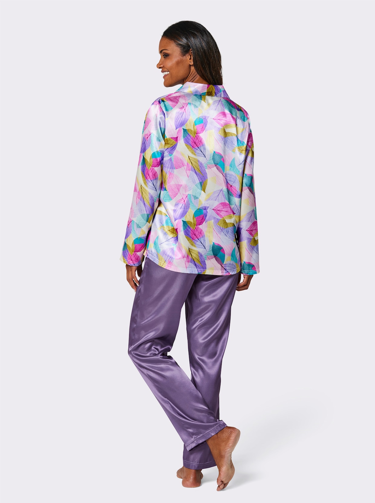 wäschepur Pyjama - paars/roze bedrukt