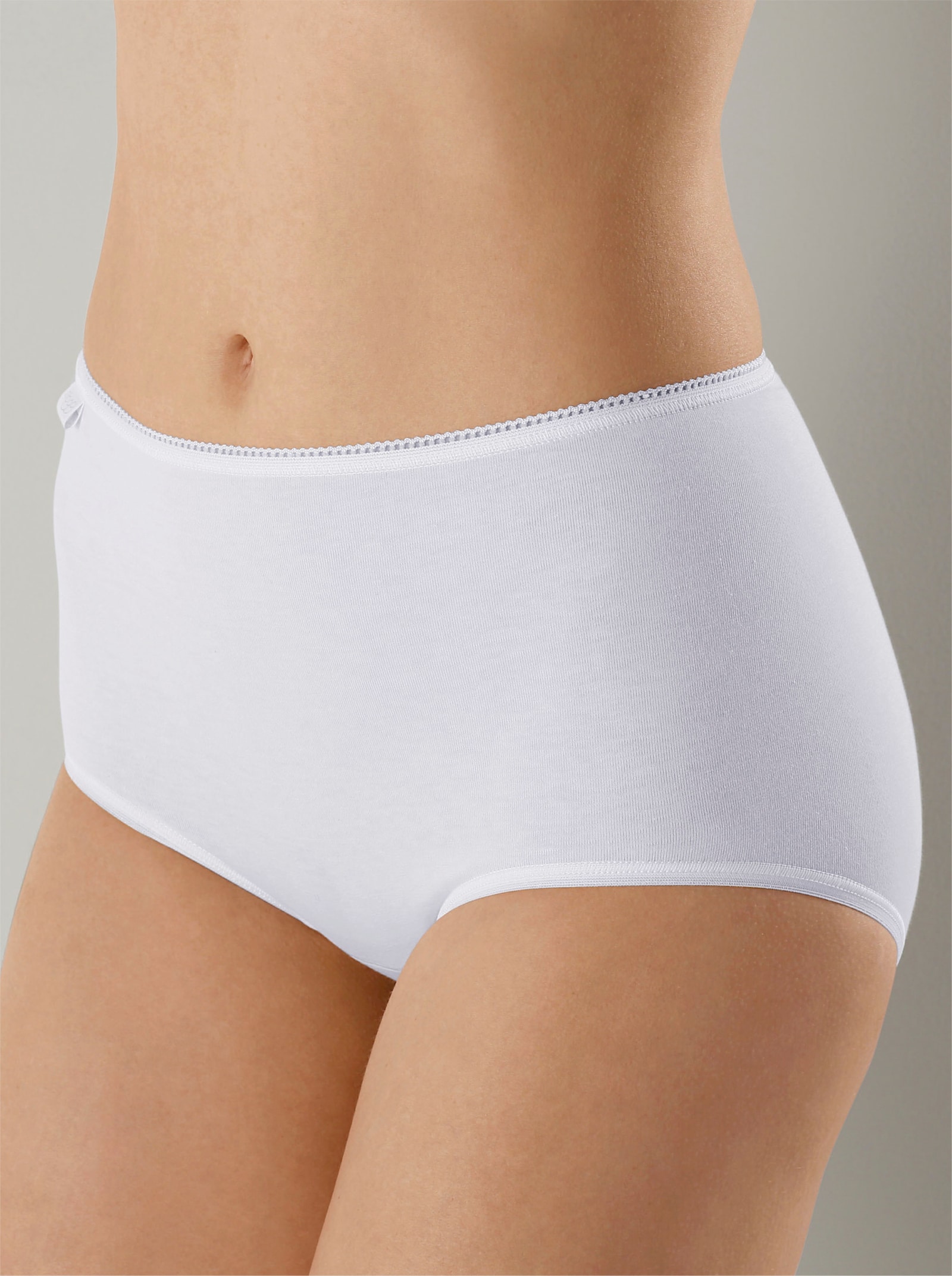 Sloggi Taillenslip mit Ziergummi am Bund - weiß