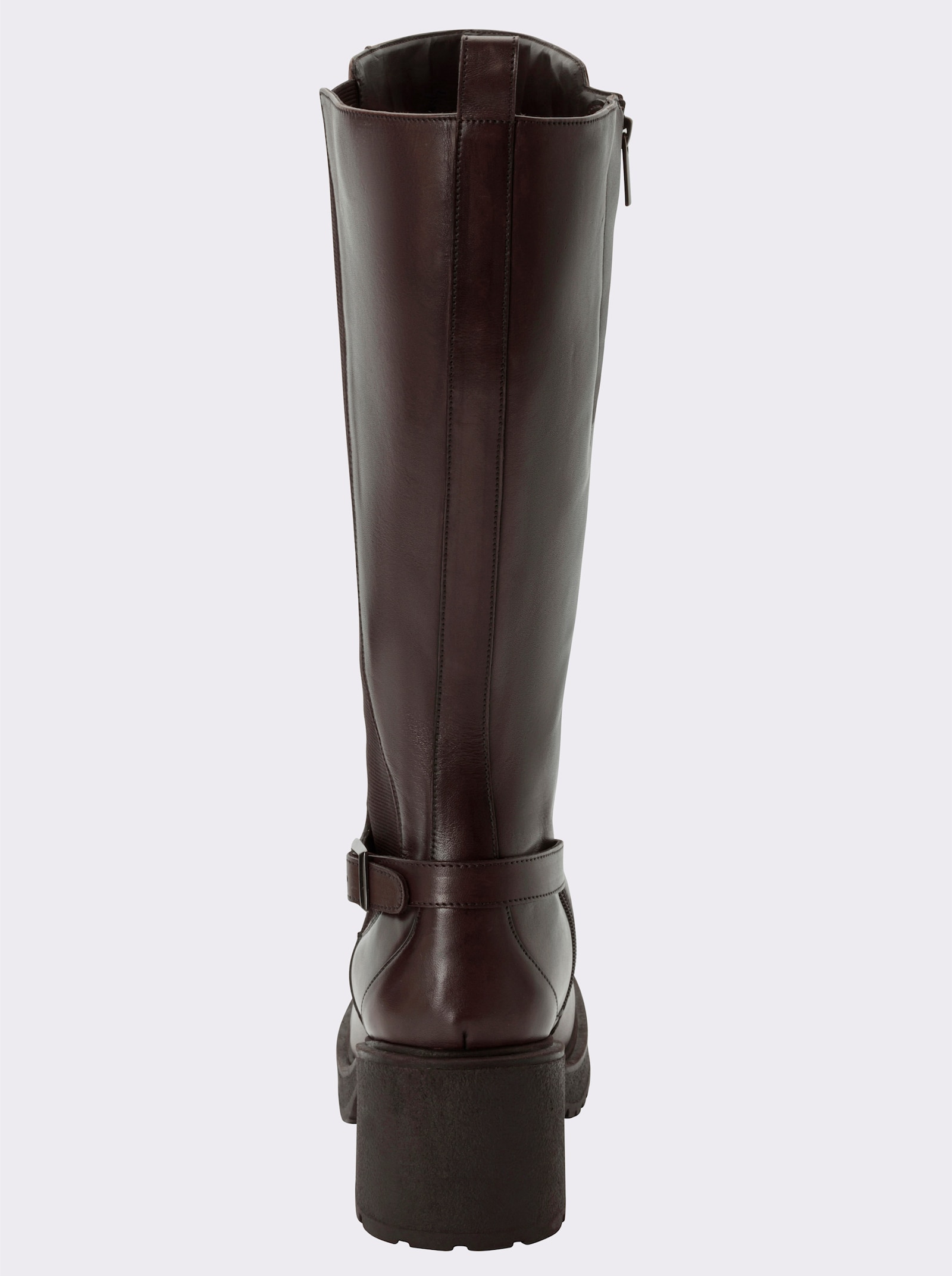 sheego Weitschaftstiefel mit Zierschnalle - braun