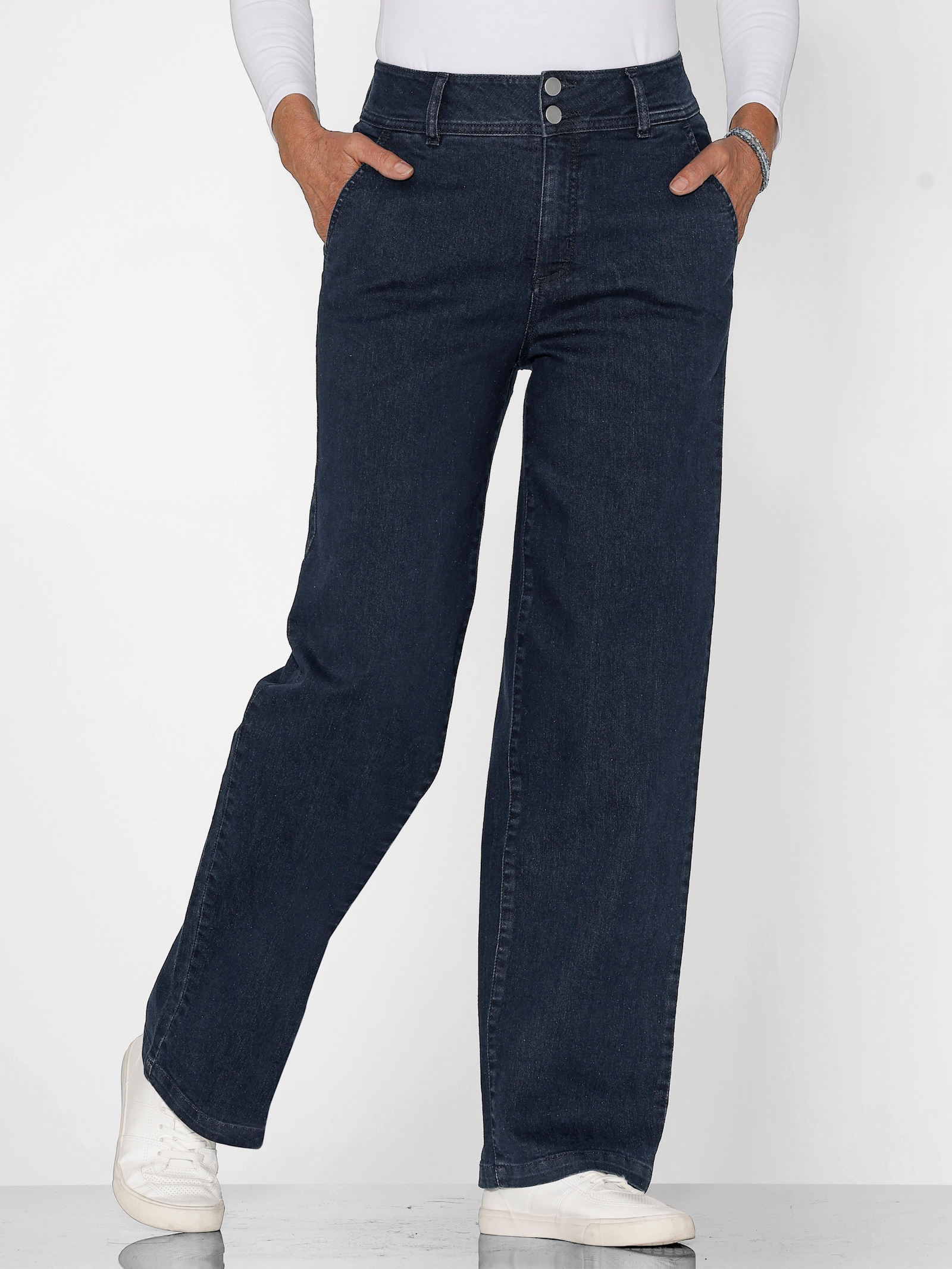 Jeans met wijde pijpen - dark-blue