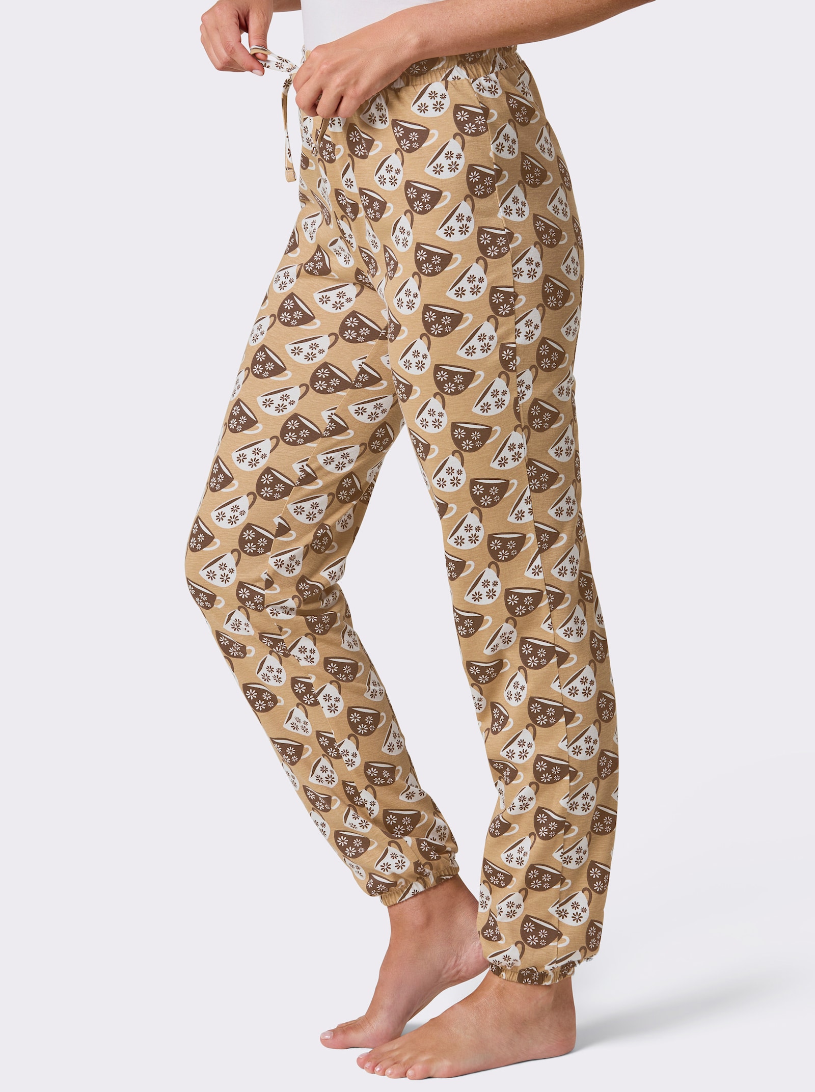 wäschepur Pyjama-Pantalon - chamois-chocolat imprimé
