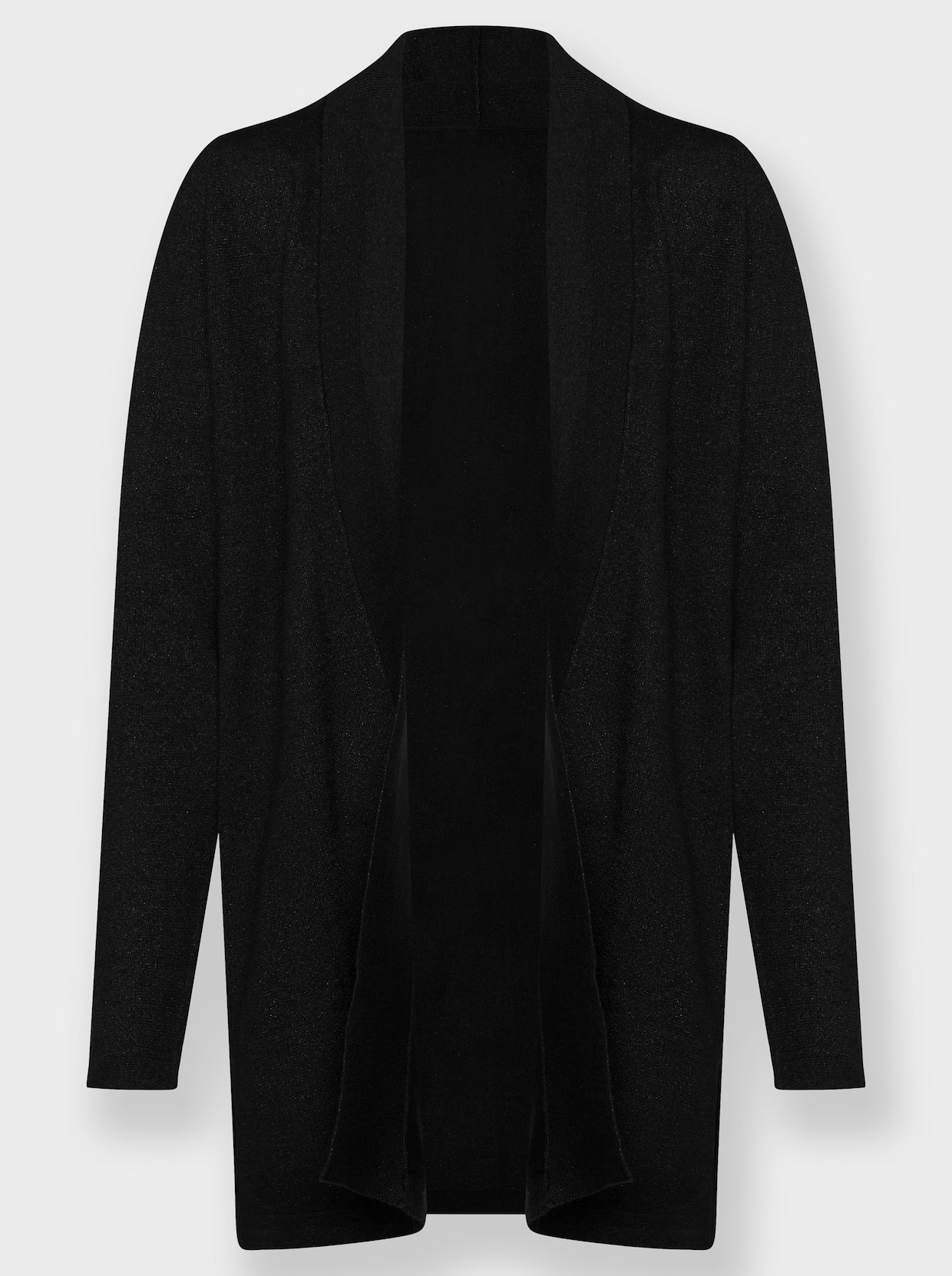 Lang gebreid vest - zwart