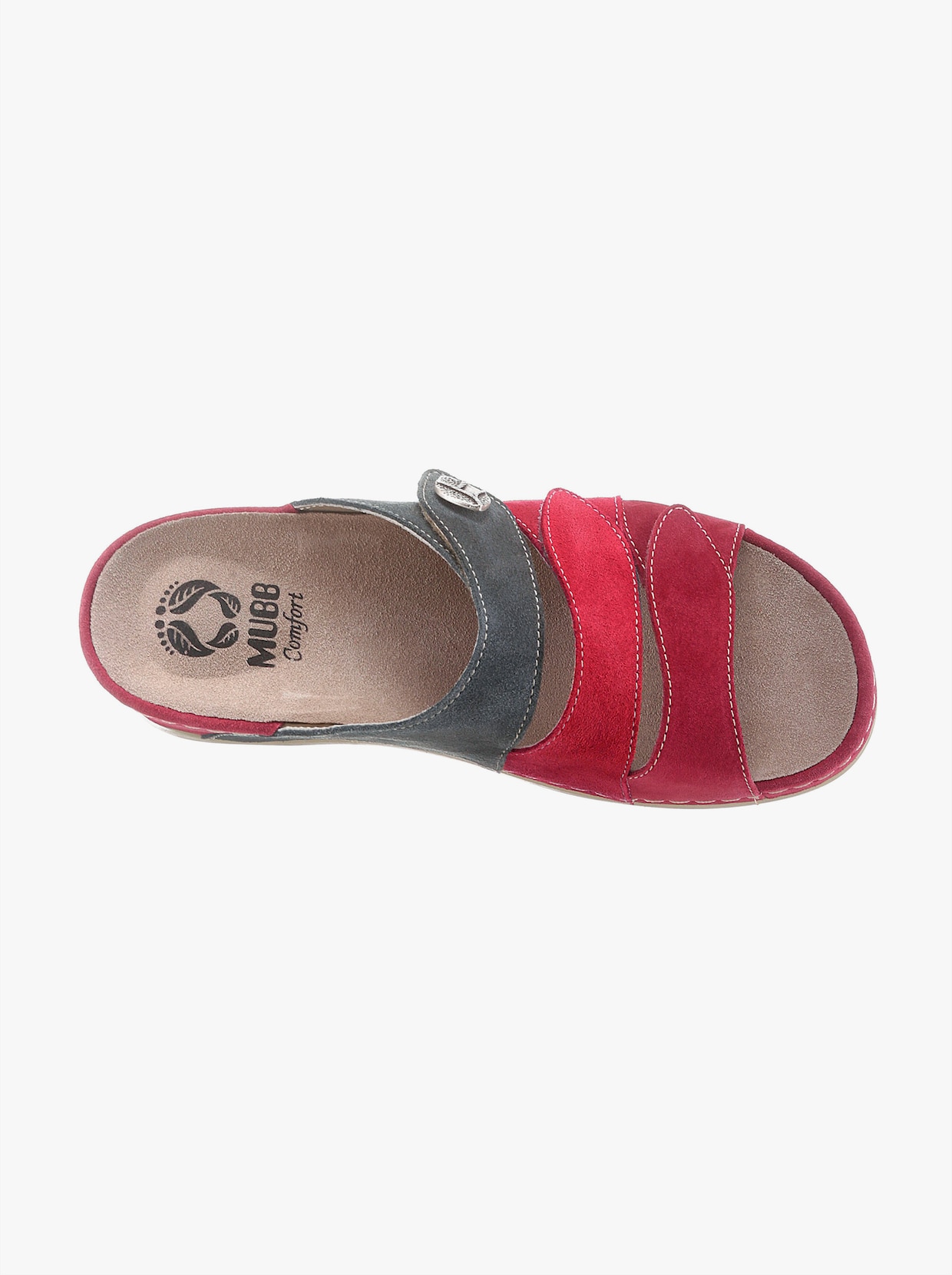 Mubb slippers - rood/grijs