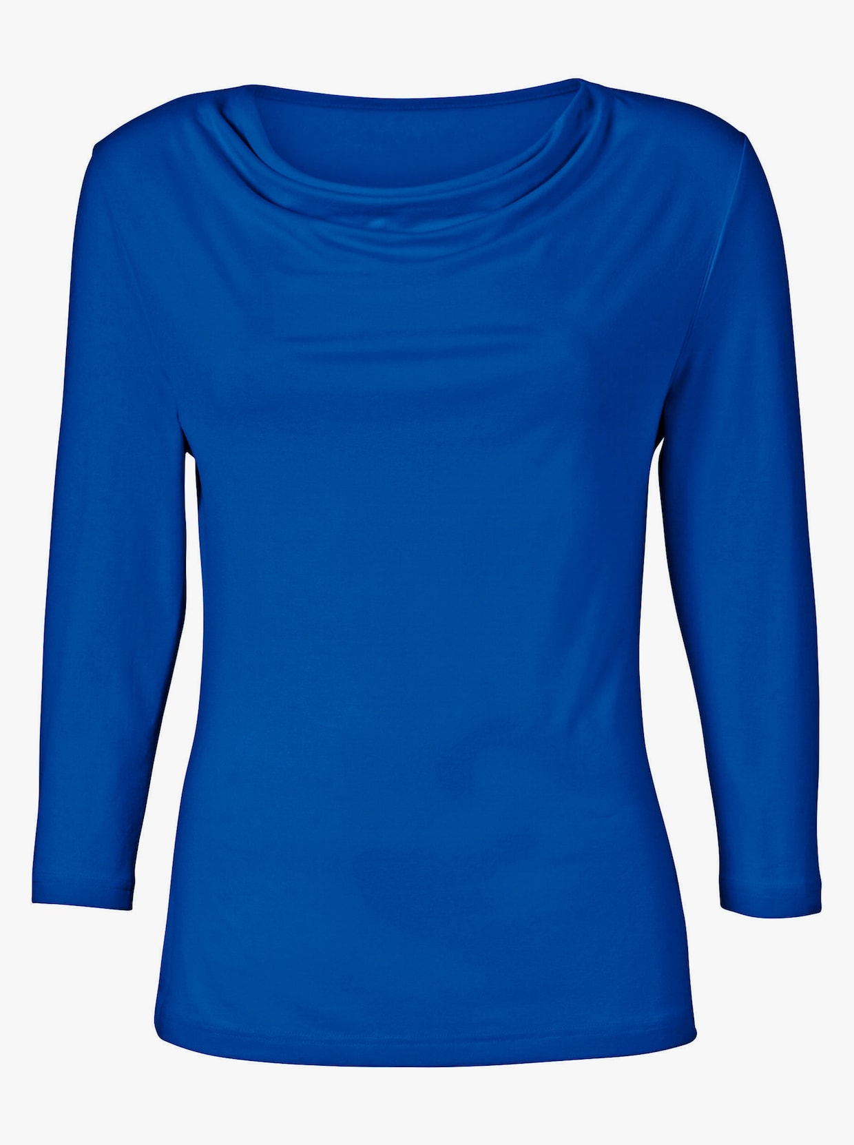 Tričko s vodopádovým golierom - Kráľovská modrá