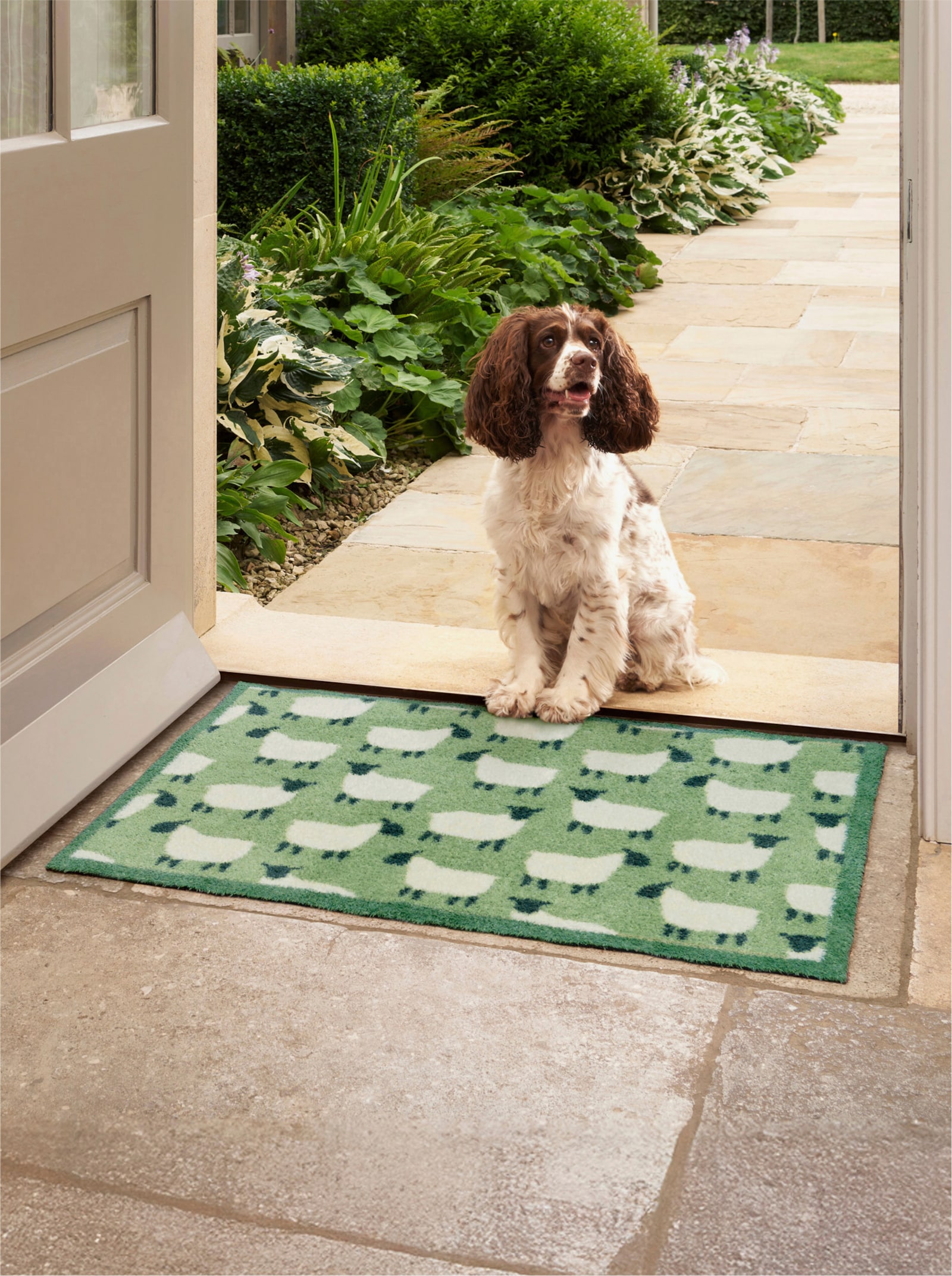 Turtle Mat Fußmatte - grün-ecru