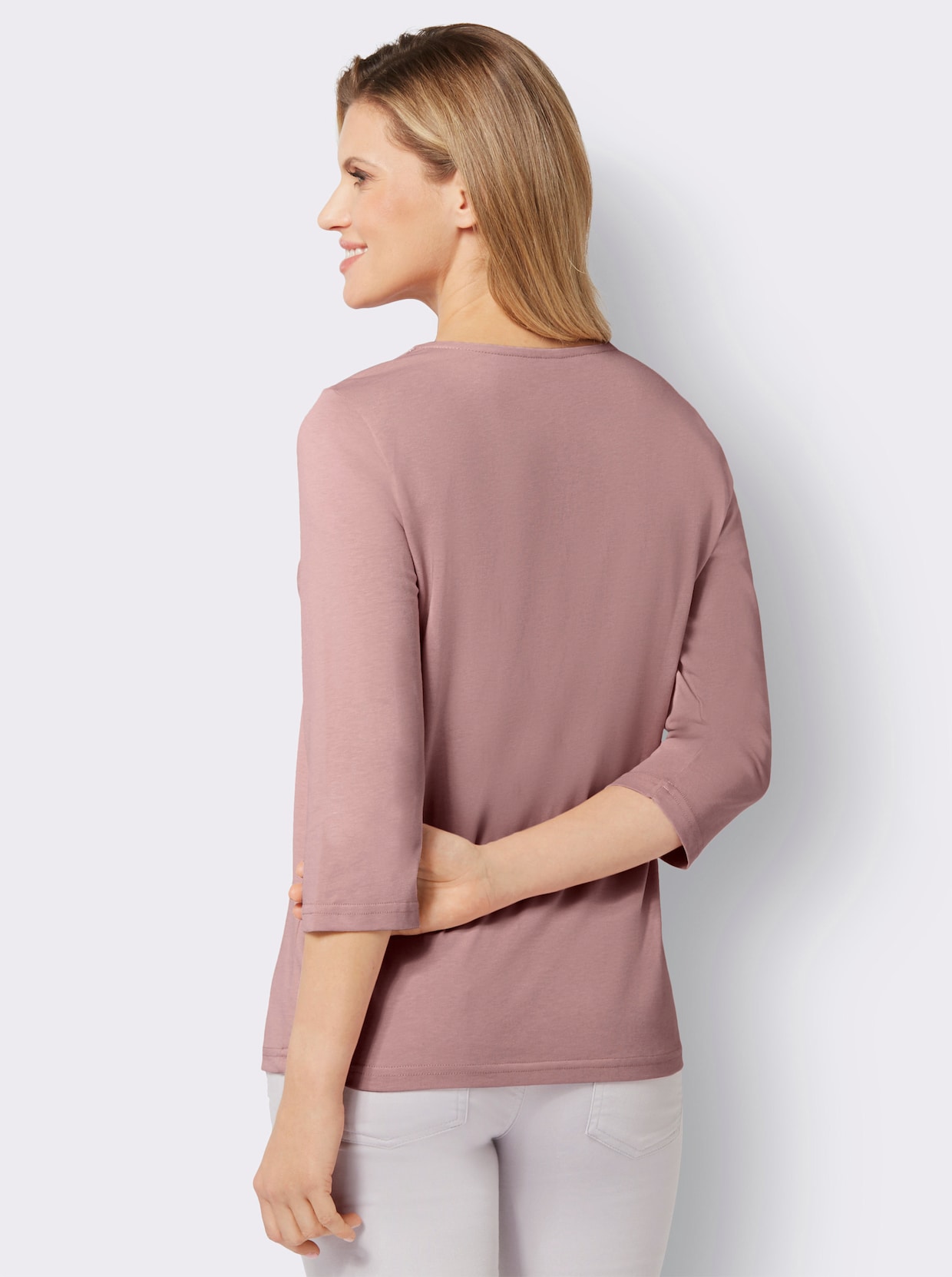 Shirt met 3/4-mouw - hortensia