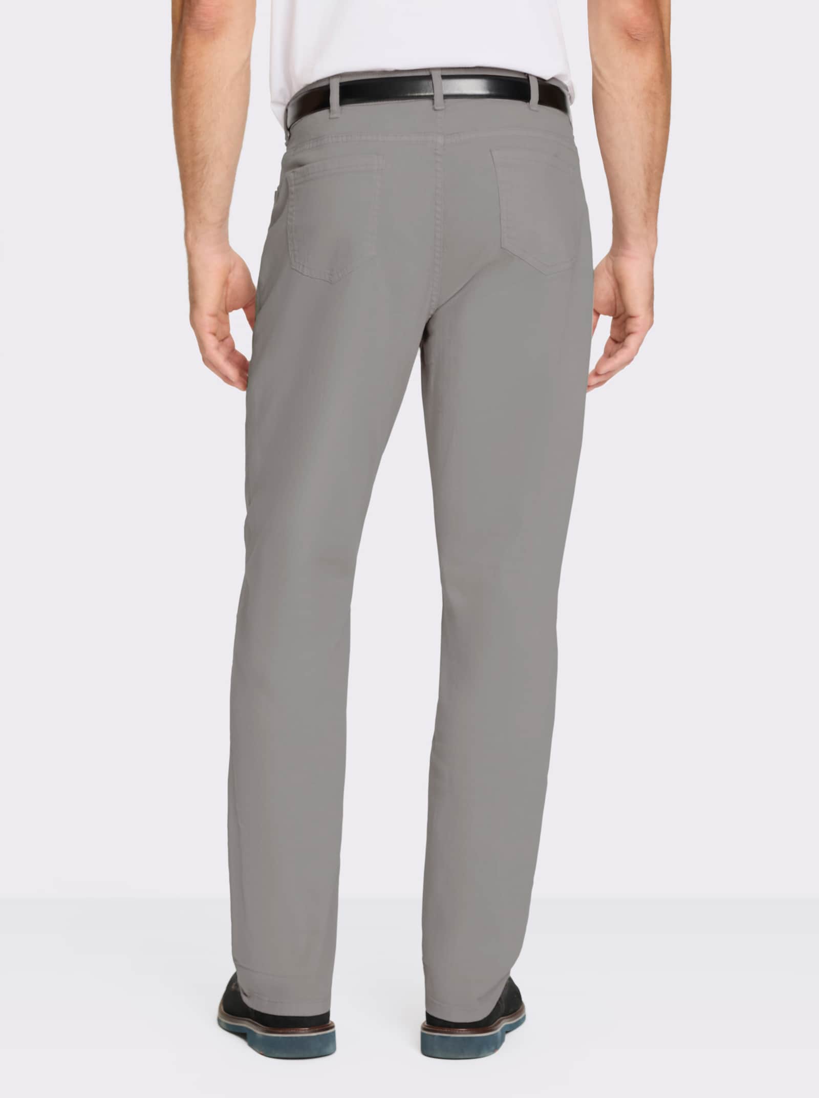 Marco Donati 5-pocketsbroek met minimalistische print op de zoom - steengrijs