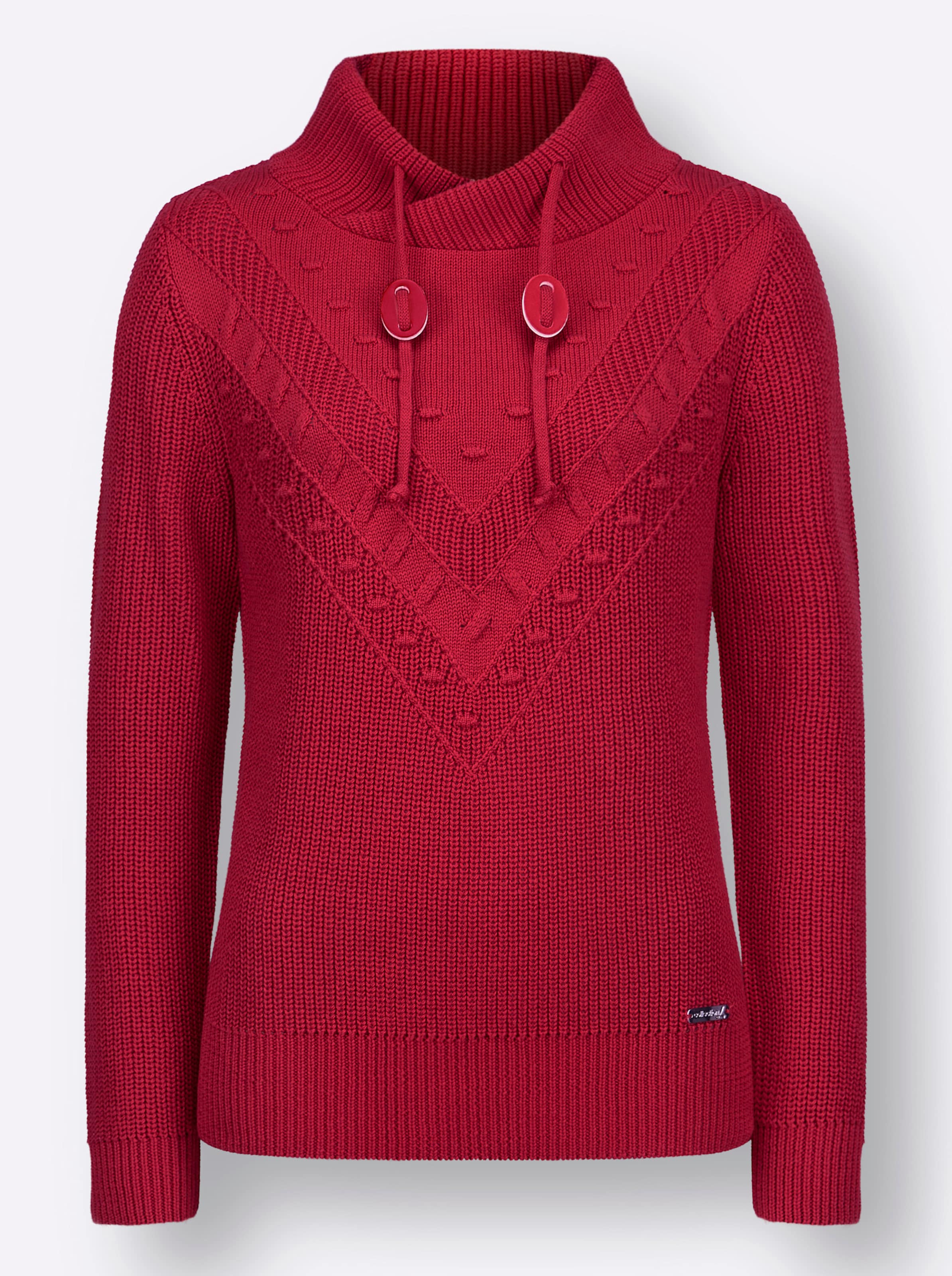 Sheego Damen Rot Strickpullover - Bild 2