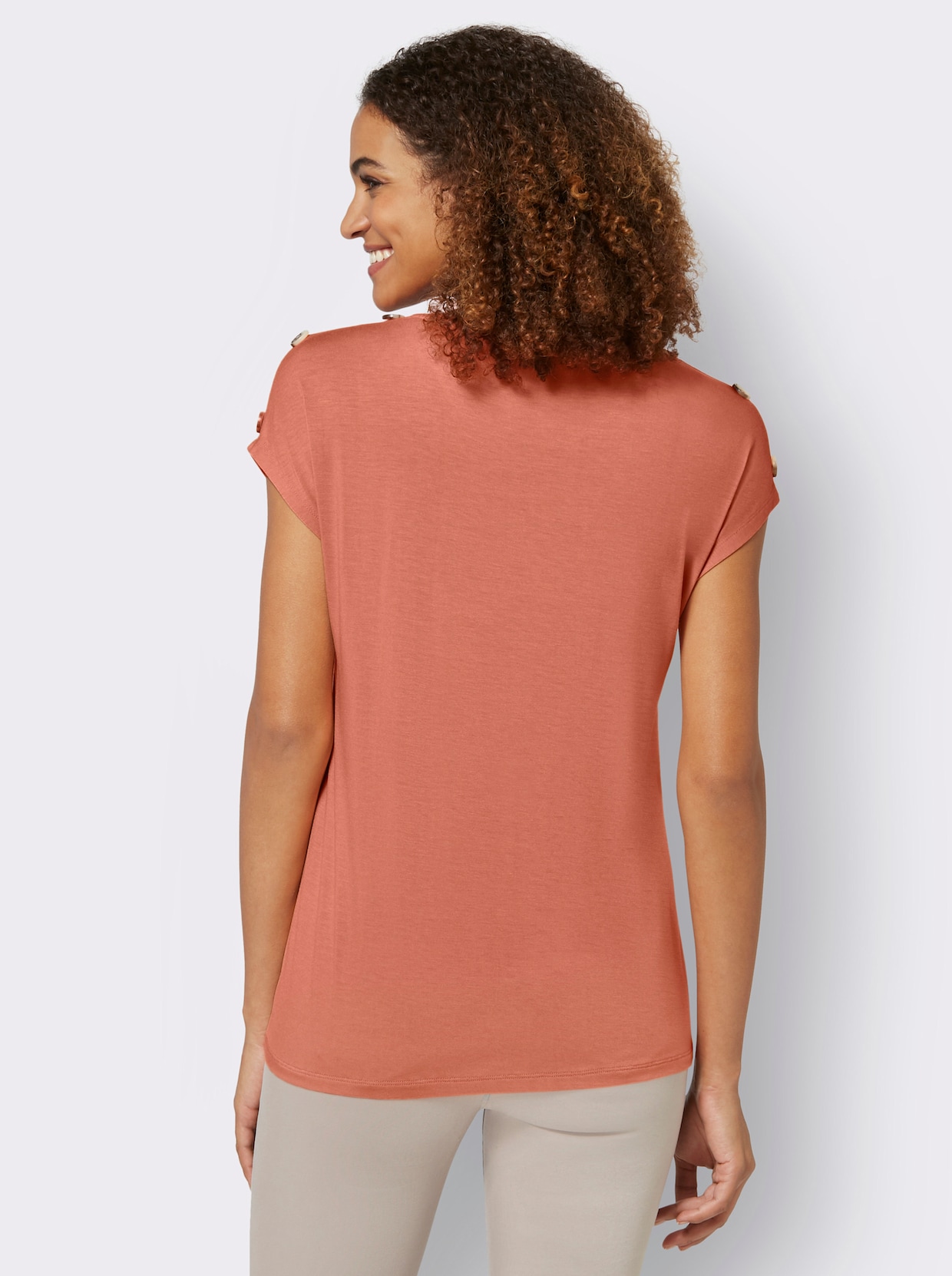 Shirt met korte mouwen - papaya