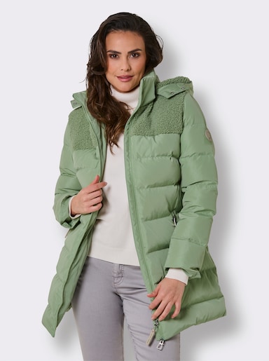 CREATION L PREMIUM Daunenjacke mit Teddyfleece - eucalyptus