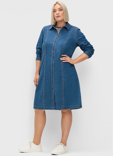 sheego Jeanskleid - blue denim