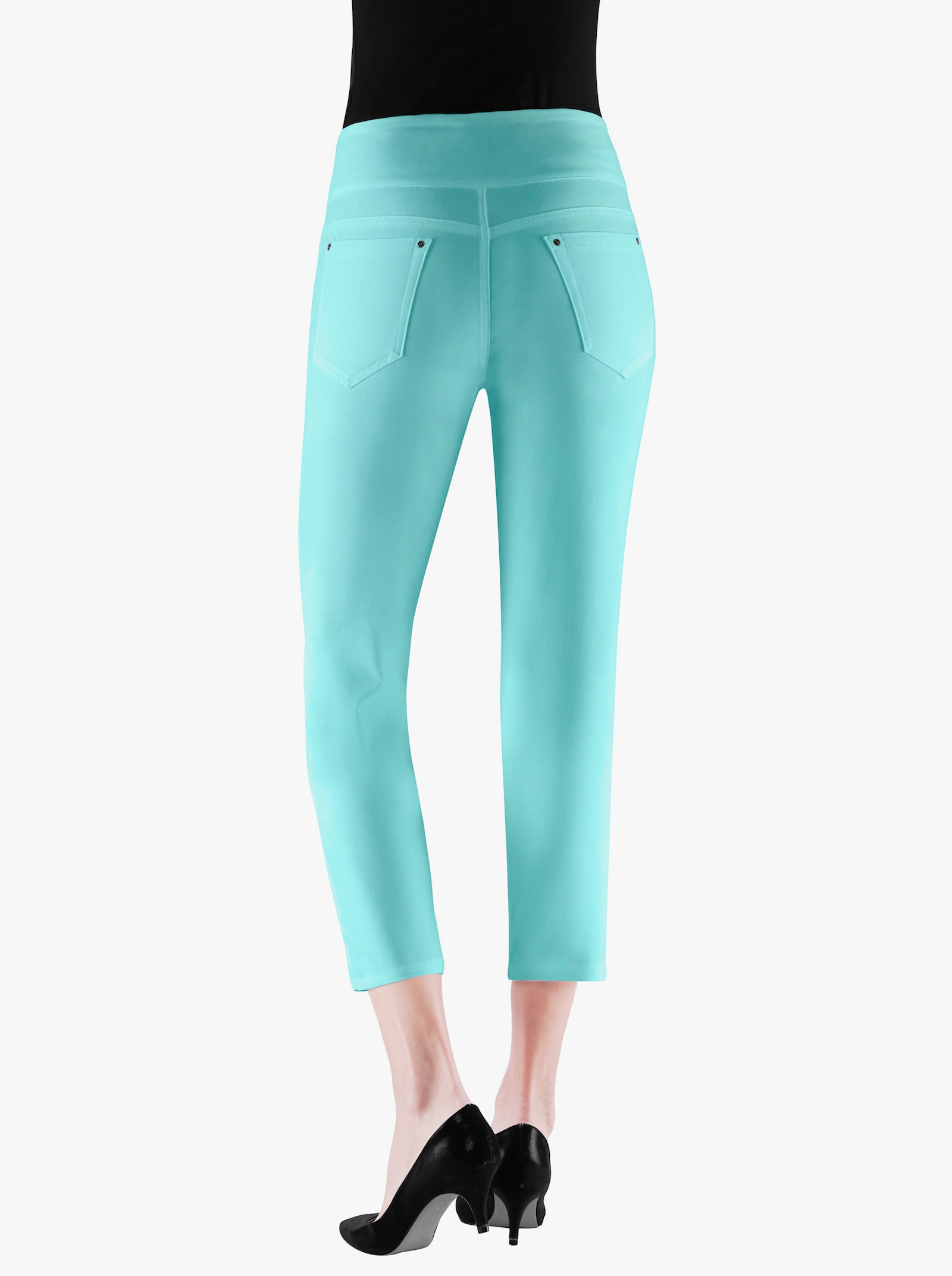 Stretch-Hose in Wadenlänge - aqua
