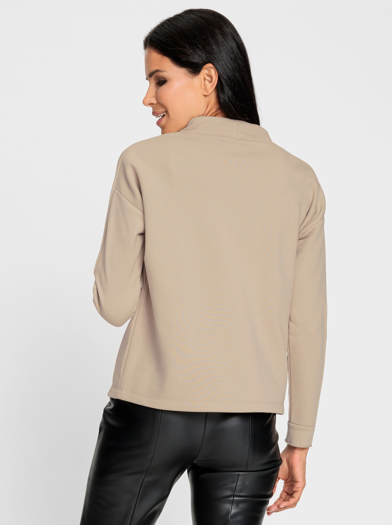 heine Sweatshirt mit Lettering-Print - beige