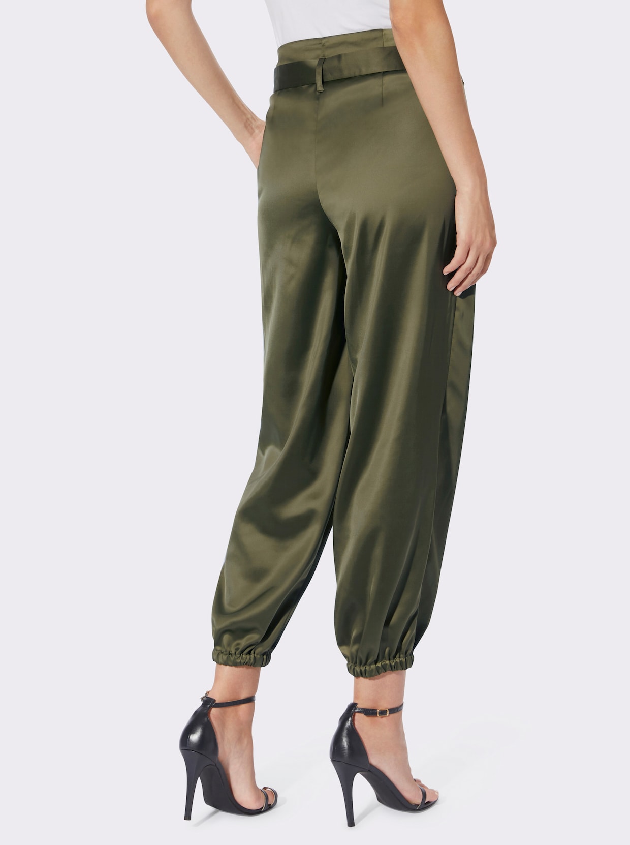 heine Paperbag-broek - olijf