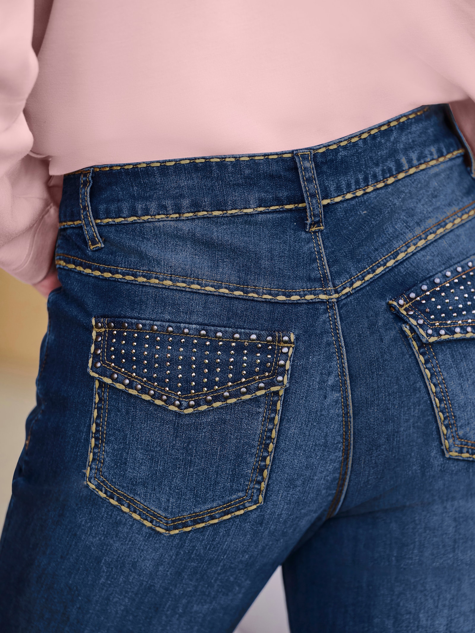 heine Jeans mit Kontrastnähten - dark blue