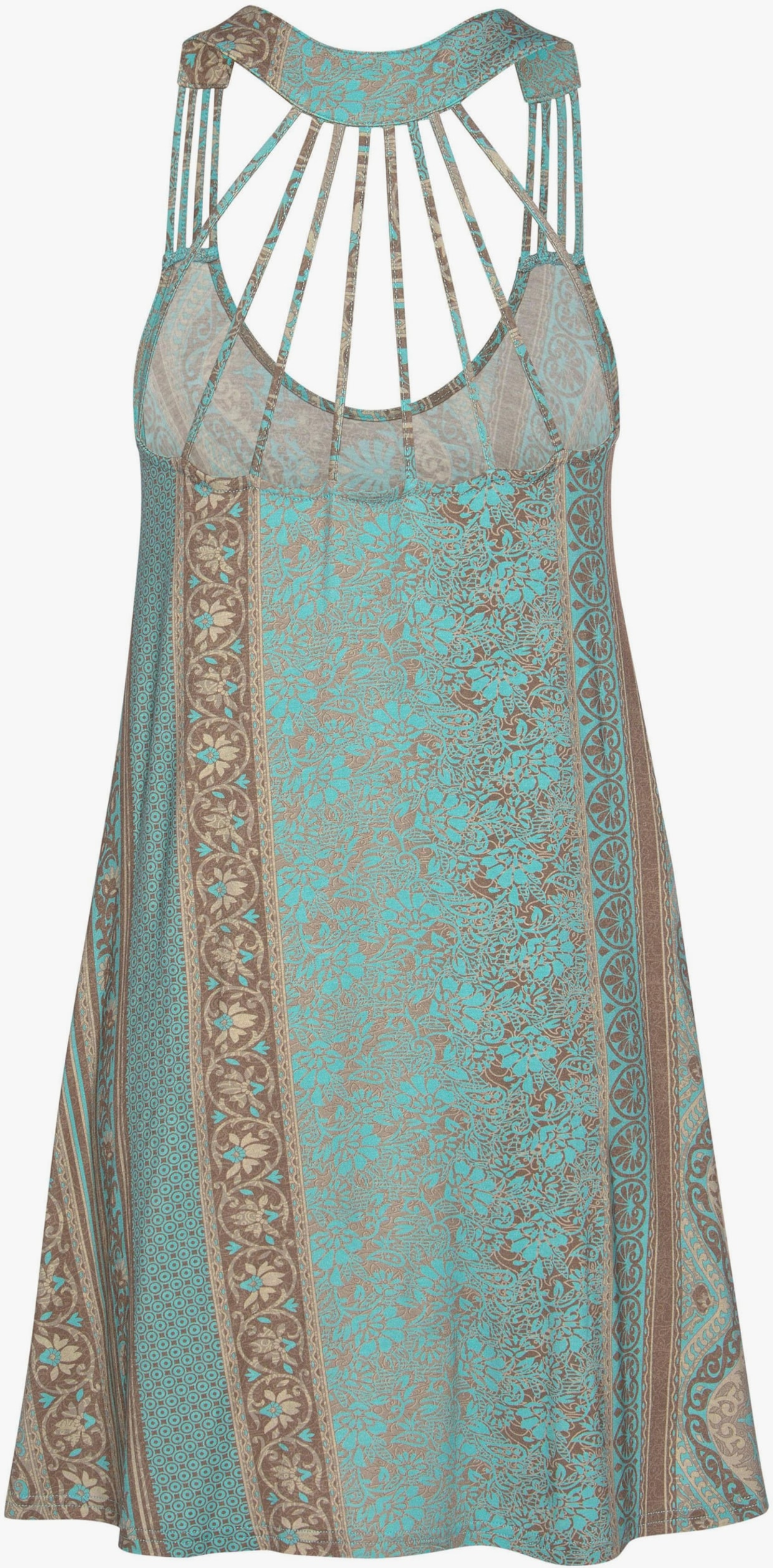 LASCANA Robe de plage - turquoise imprimé