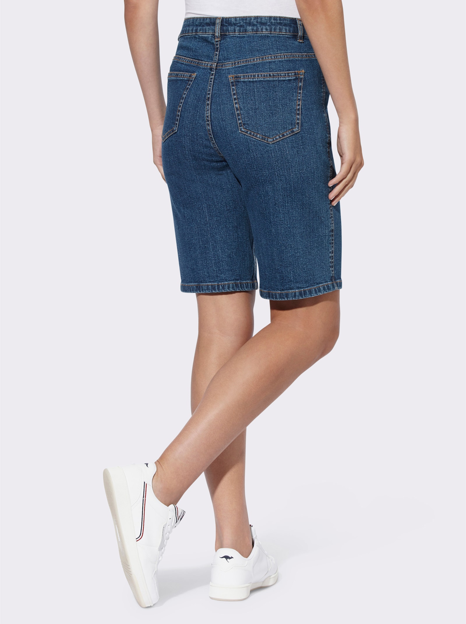 heine Jeansshort in 5-Pocket-Form - blue-stone-washed