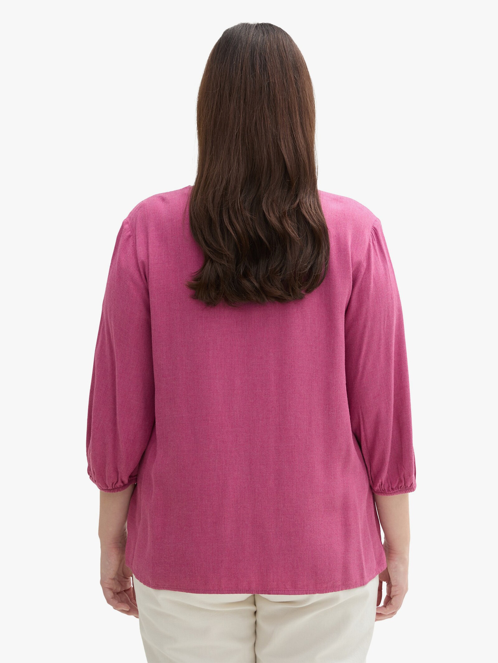 Klassische Bluse - pink velvet melange
