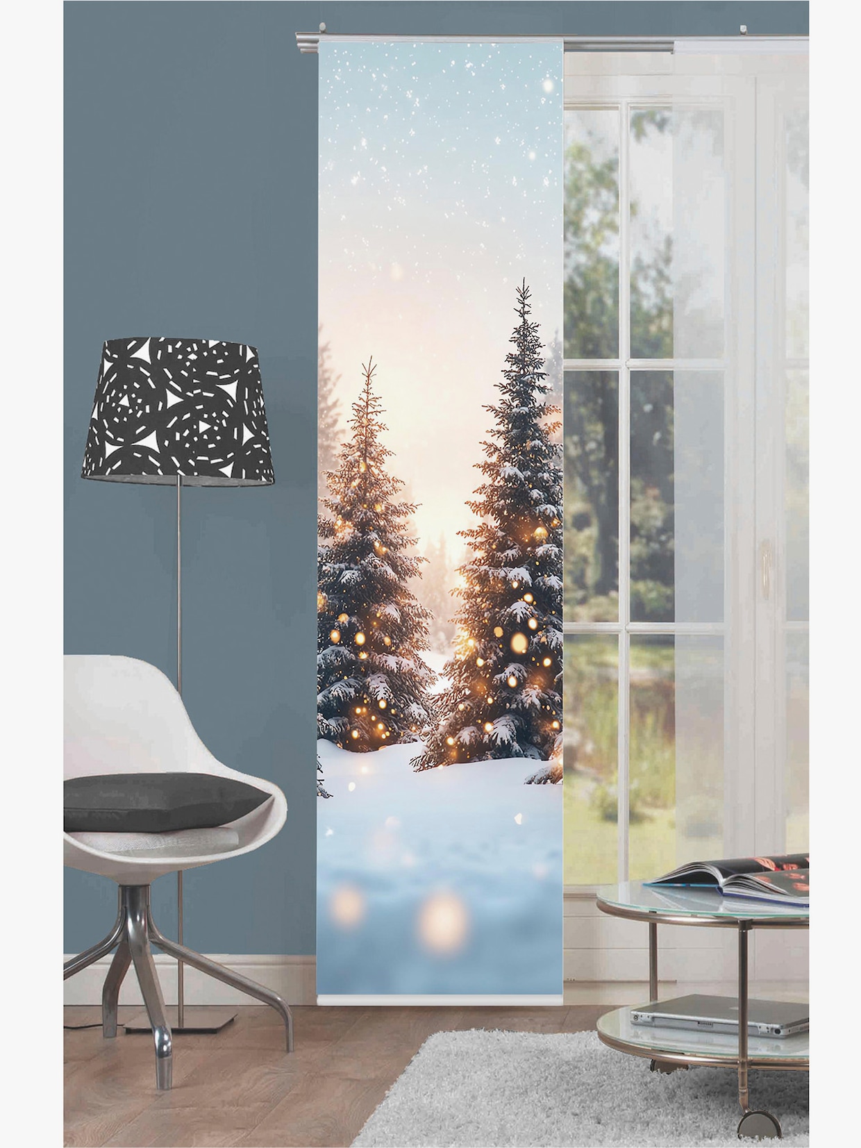 heine home Schiebevorhang - weiß-bedruckt