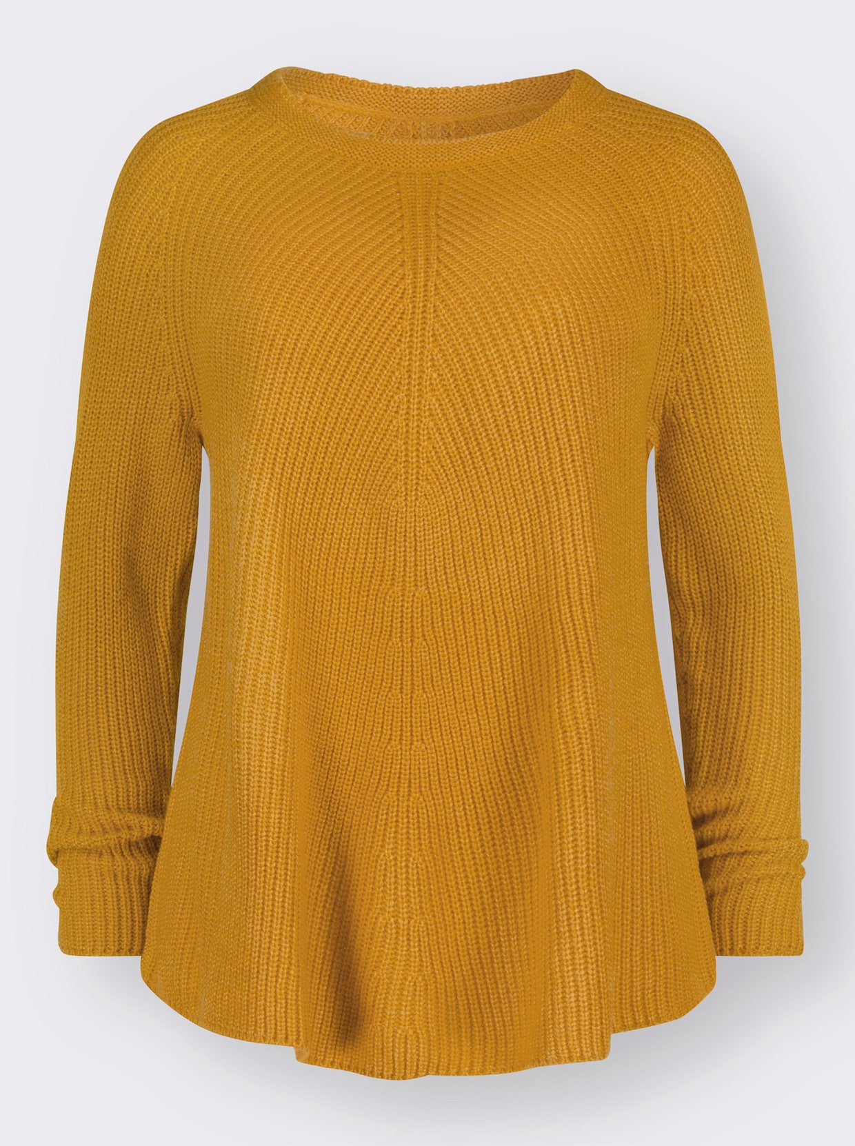 Pullover met ronde hals - oker