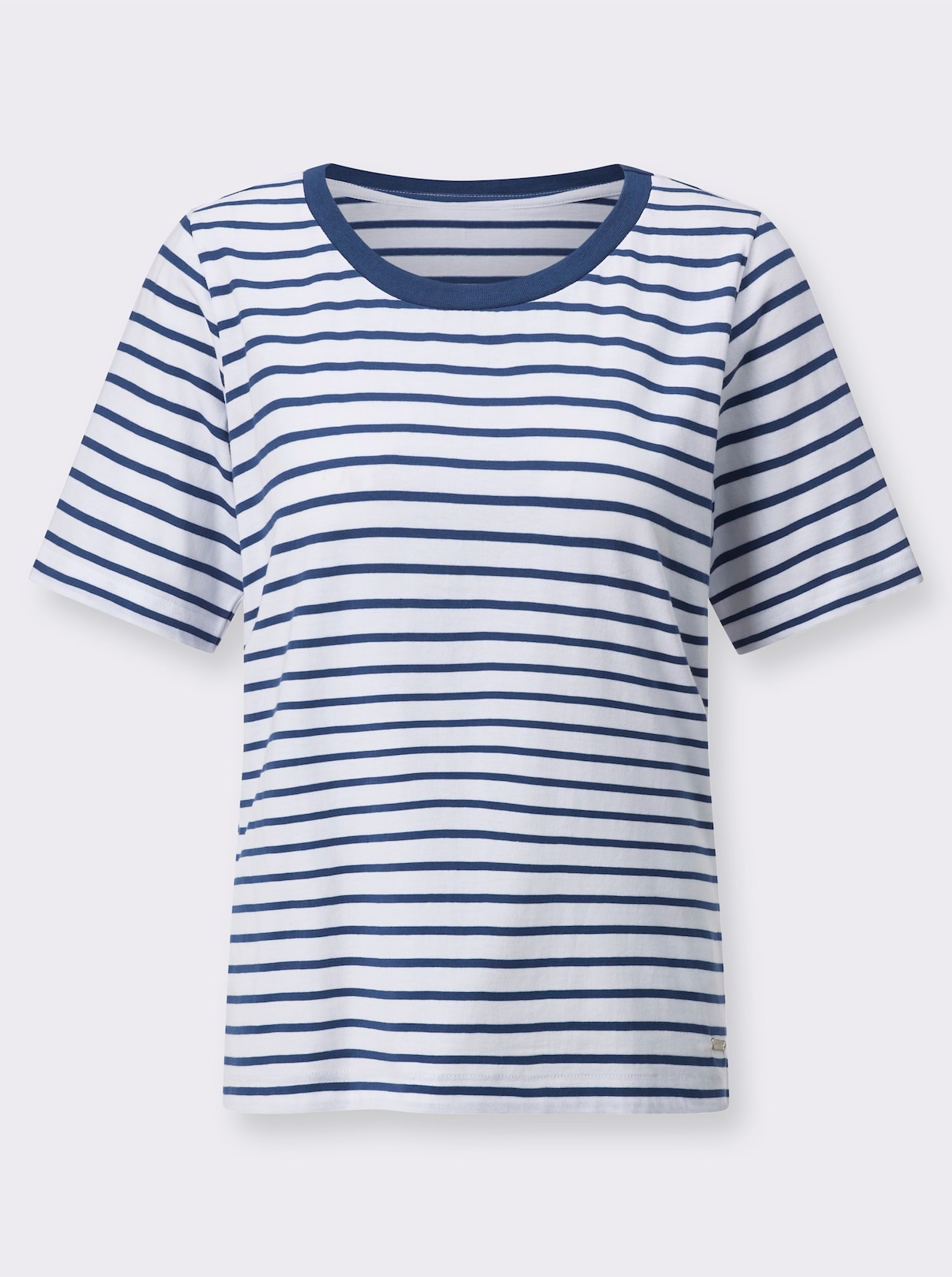 Streepjesshirt - jeansblauw gestreept
