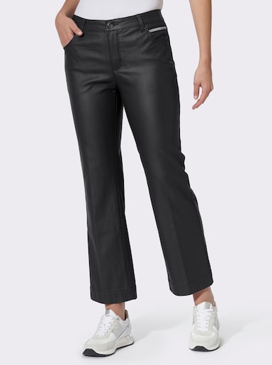 heine Ankle-Jeans mit Glanz-Beschichtung - schwarz