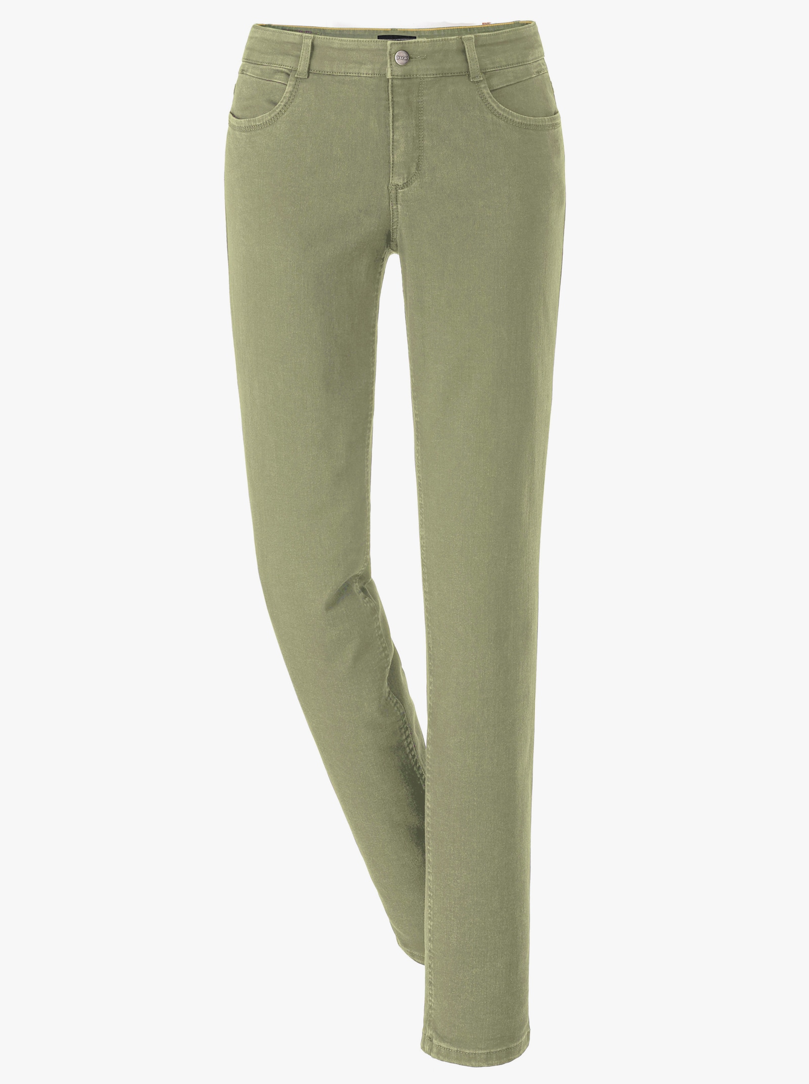Ascari Stretch-Jeans in Röhren-Form - schilf